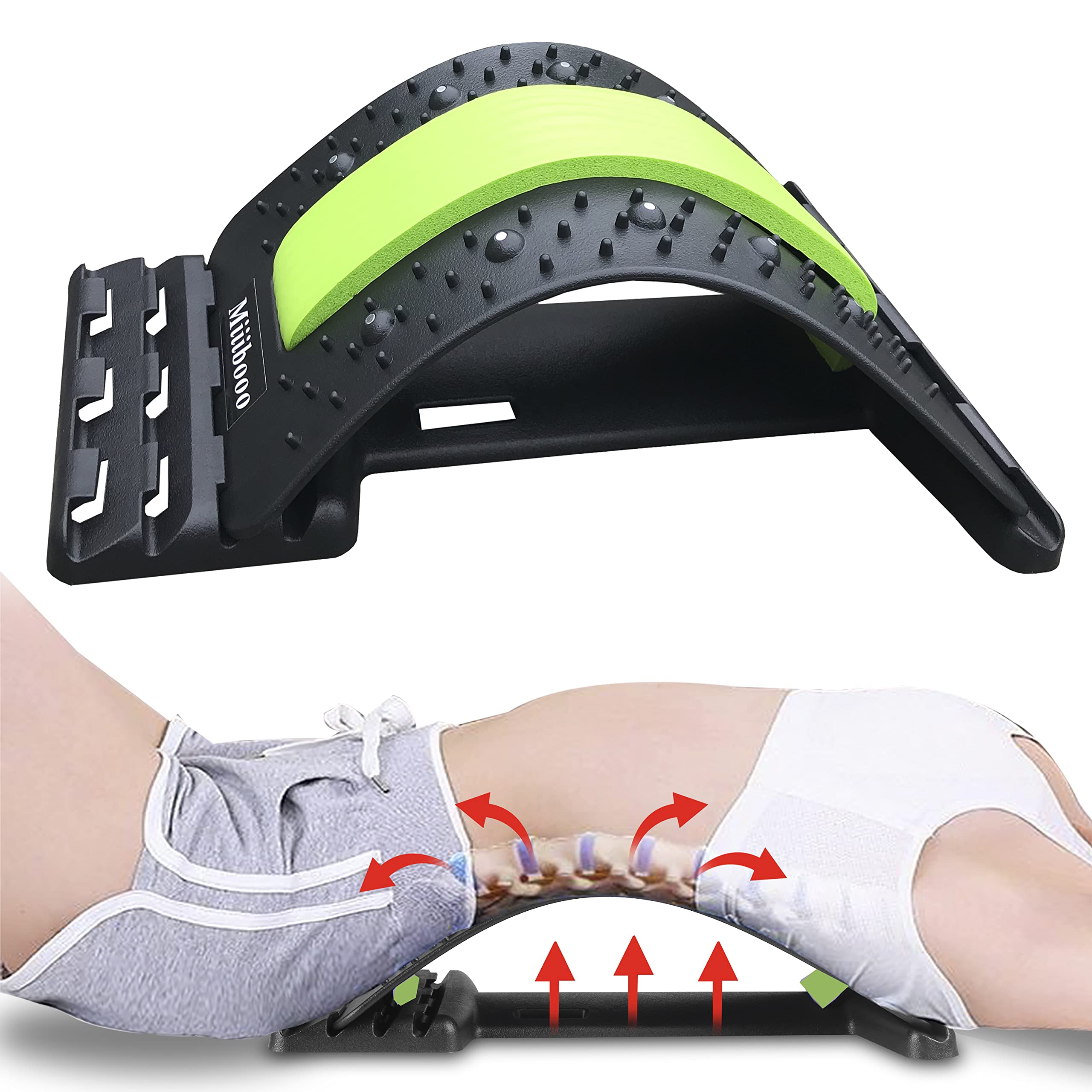 Buy Miiibooo Back Stretcher, Lumbar Back Cracker Pain Herniated Disc