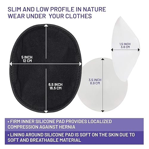 Miniatura 7 de Everyday Medical Cinturón de hernia umbilical  Carpeta abdominal de tela transpirable para soporte de hernia  Alivio para hernias epigástricas,