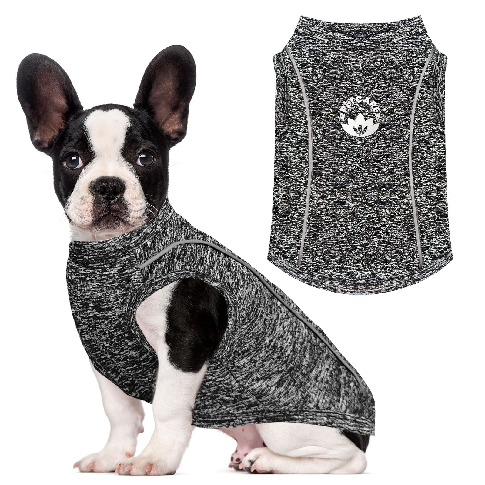 PETCARE Dog Shirt Clothes for Small Medium Dogs Cats Reflective Soft Stretchy Sun Protection Dog T-Shirts Cooling Vest Puppy Chihuahua Yorkie Shih Tzu