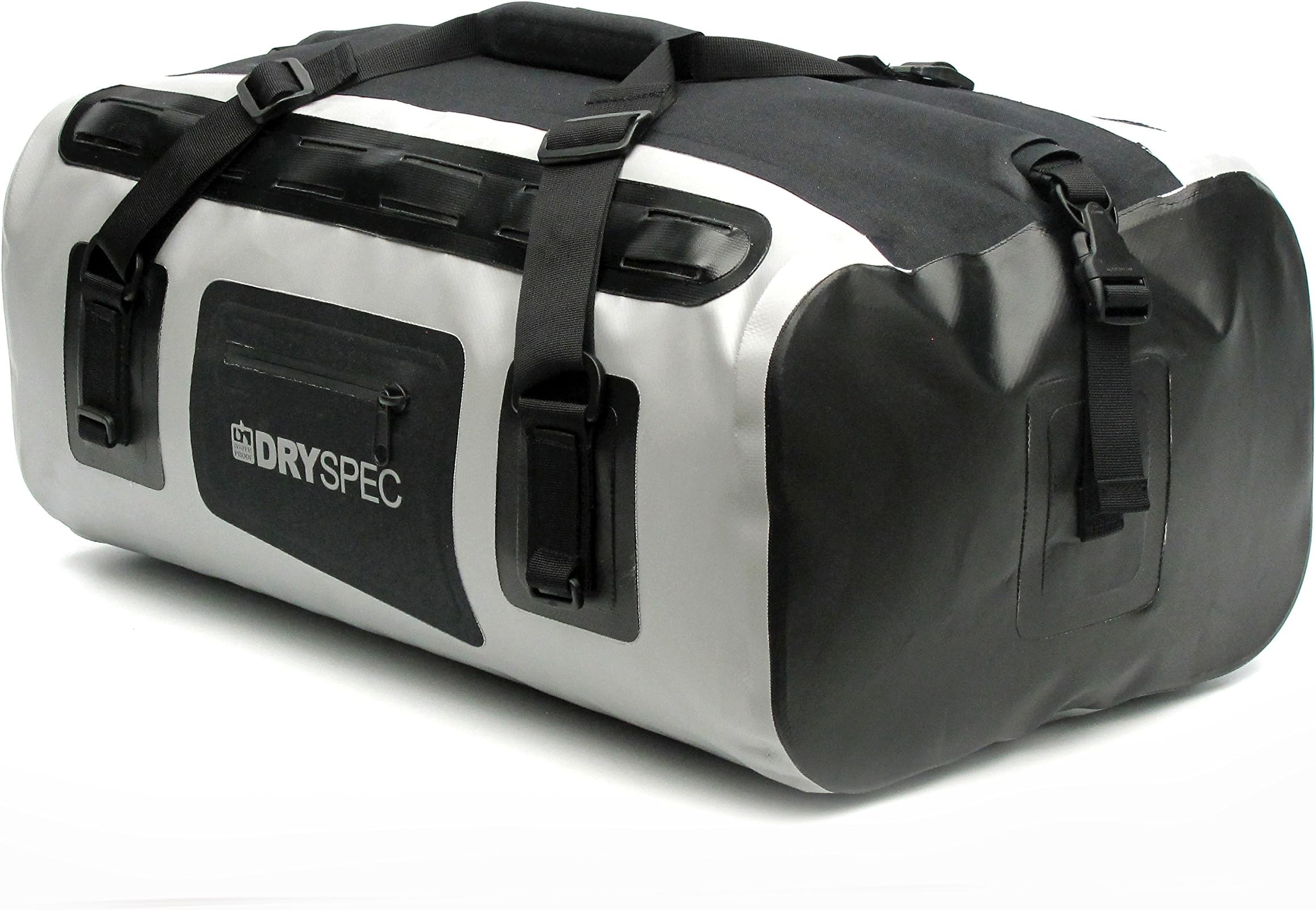 112605 D38 Grey Rigid Waterproof Motorcycle Dry Bag - 38 L Capacity