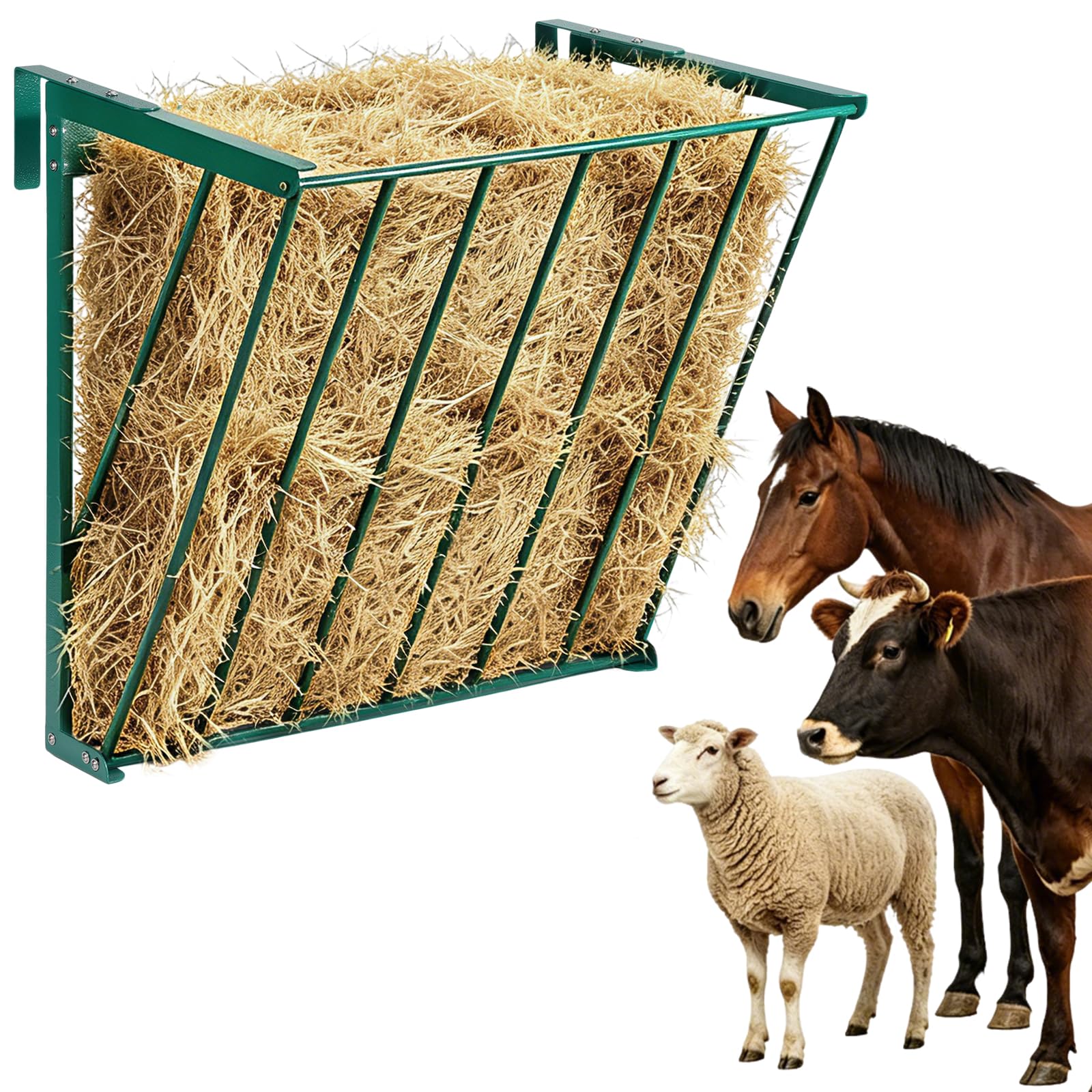 Heuraufe Schafe,Wandmontage Futtertrog aus Verzinktem Stahl,90 Liter