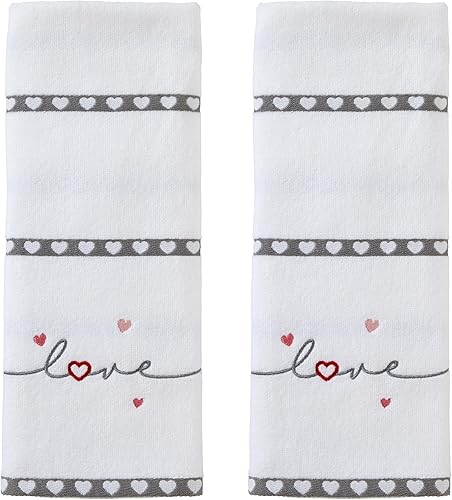 SKL Home Heart in Love - Juego de toallas de mano, 2 unidades