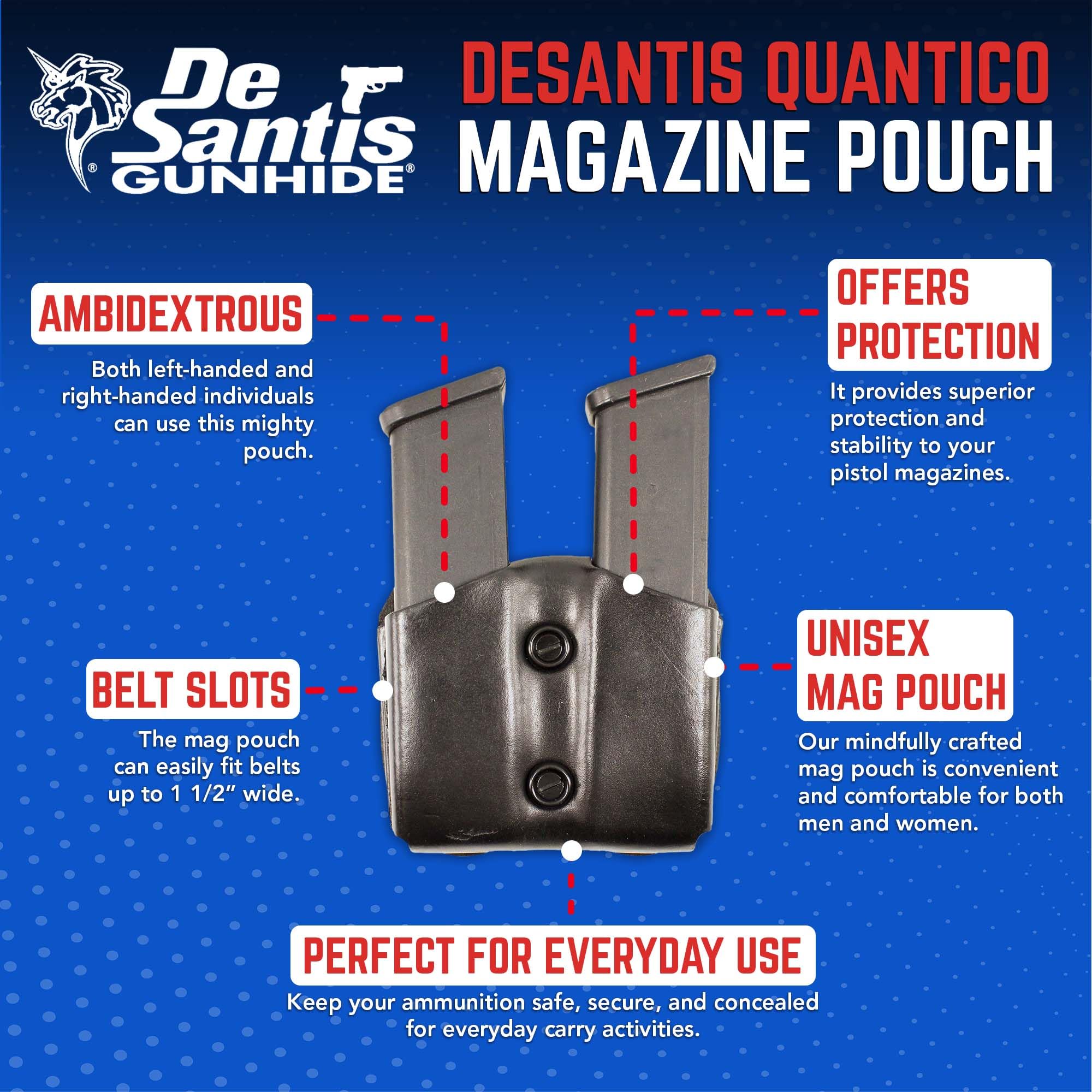 Amazon.com : Desantis Double Magazine Pouch - Pistol Magazine