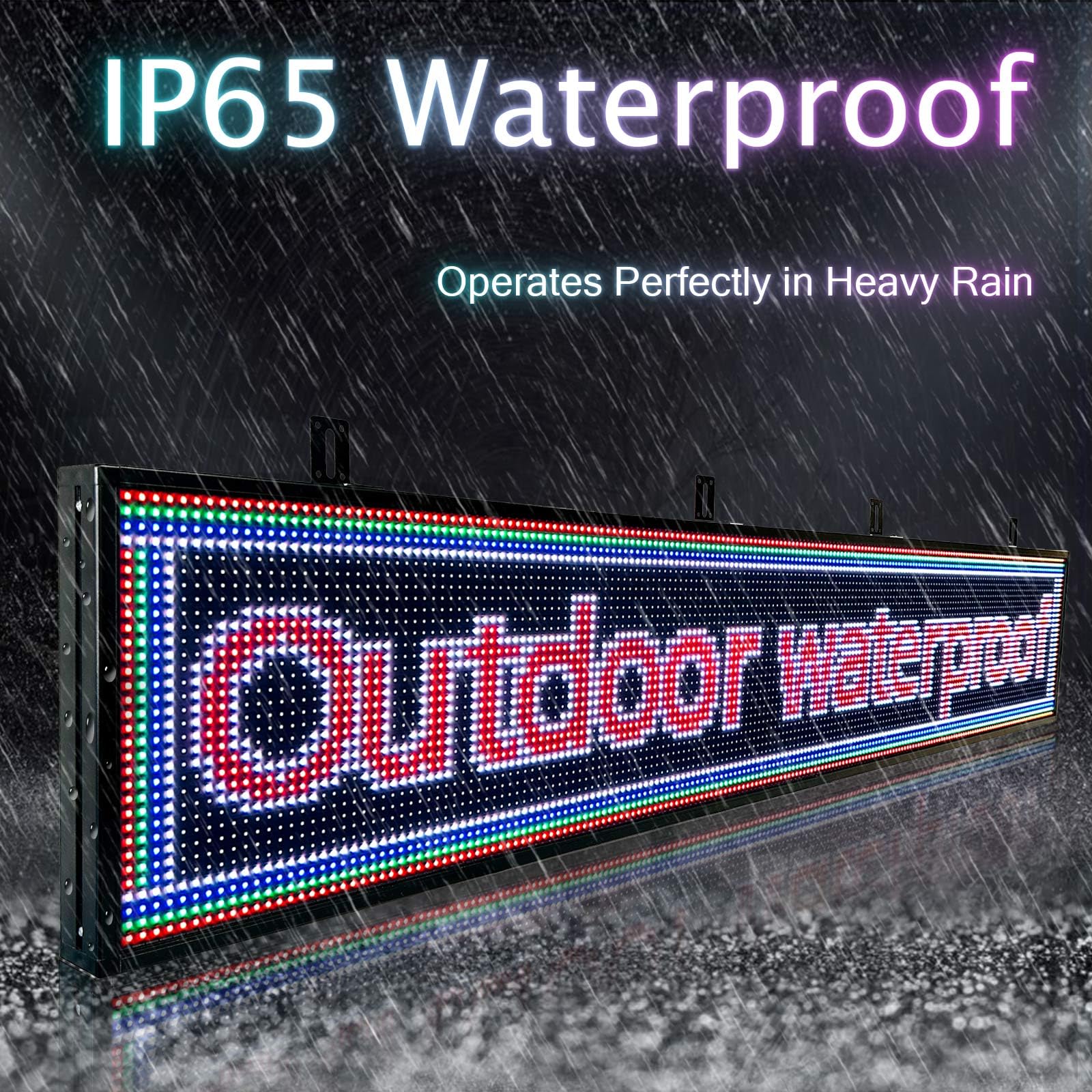 P10 - Letrero LED programable de desplazamiento para negocios, pancarta personalizada para publicidad al aire libre, señal digital abierta, pantalla LED, tablero de mensajes, control WiFi, letrero de