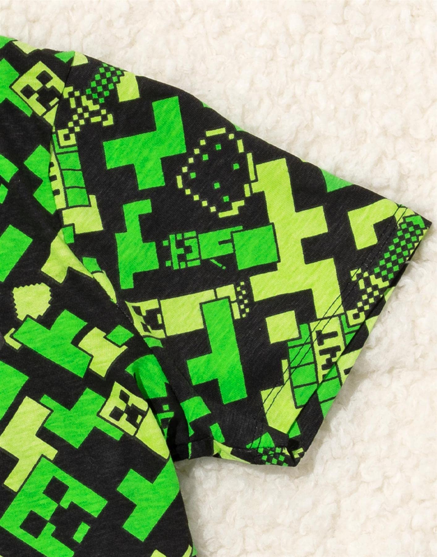Minecraft Pyjamas Jungen Long OR Short Bottom Optionen Kids Gamer PJs
