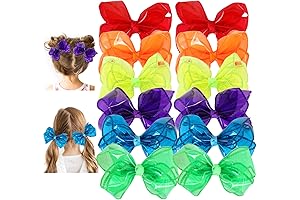 12 Waterproof Jelly Hair Bows for Girls