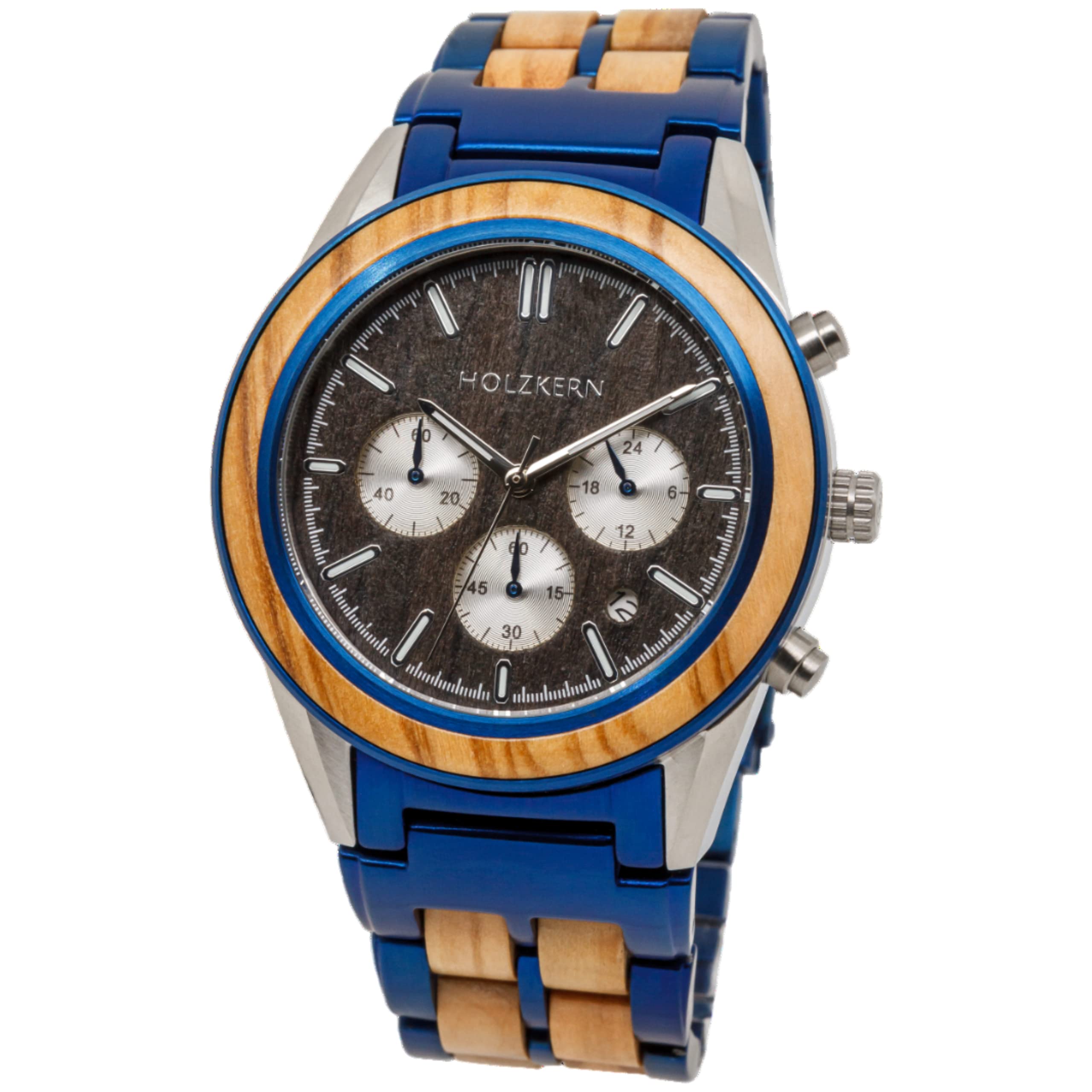 Analog Holzkern Watches Amazon HOLZKERN Oscar Men's Watch Blue