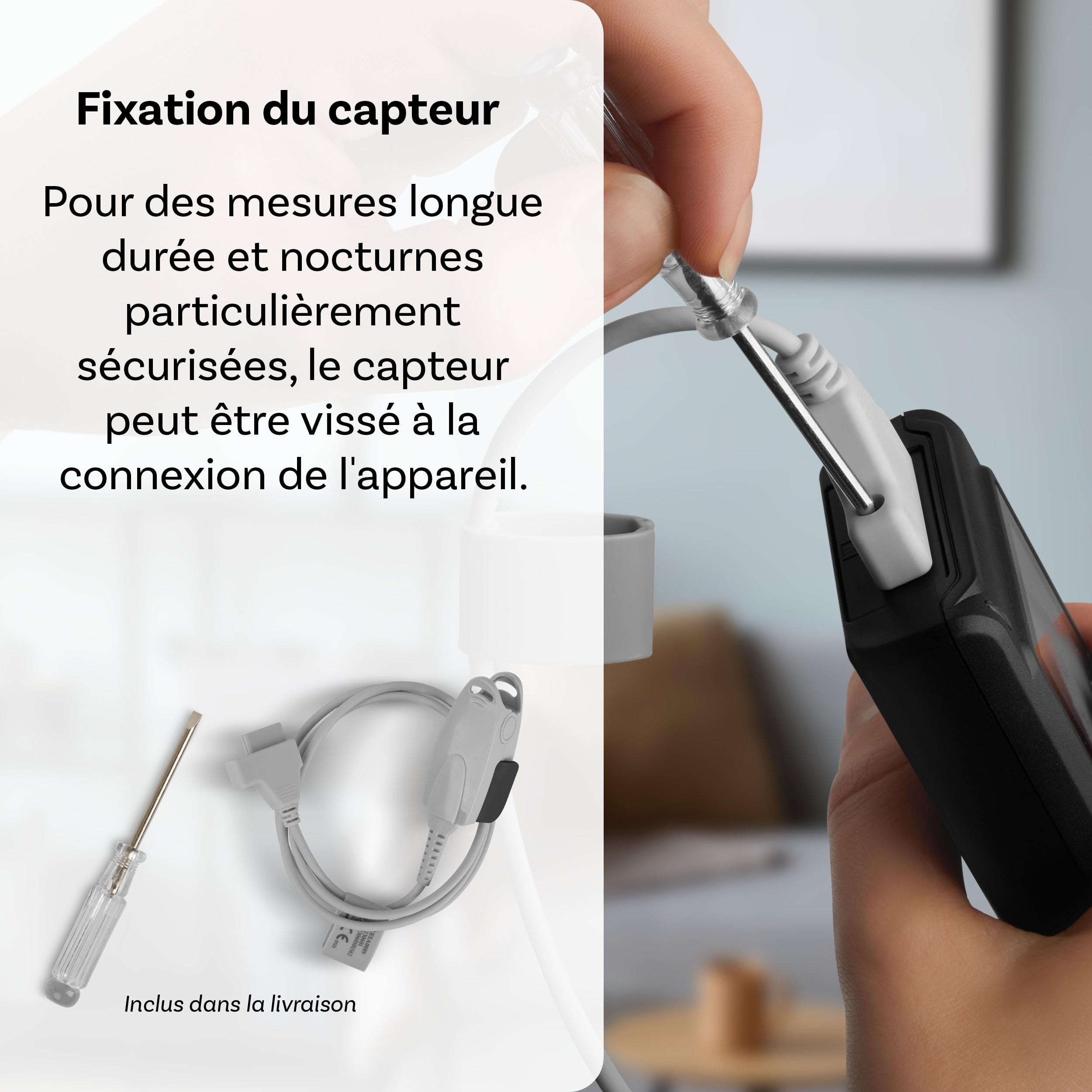 Pulox PO-650A Oxymètre de pouls - Saturometre portable de mesure de la SpO2 avec capteur externe - Long terme, Enregistrement, signal d'alerte sonore