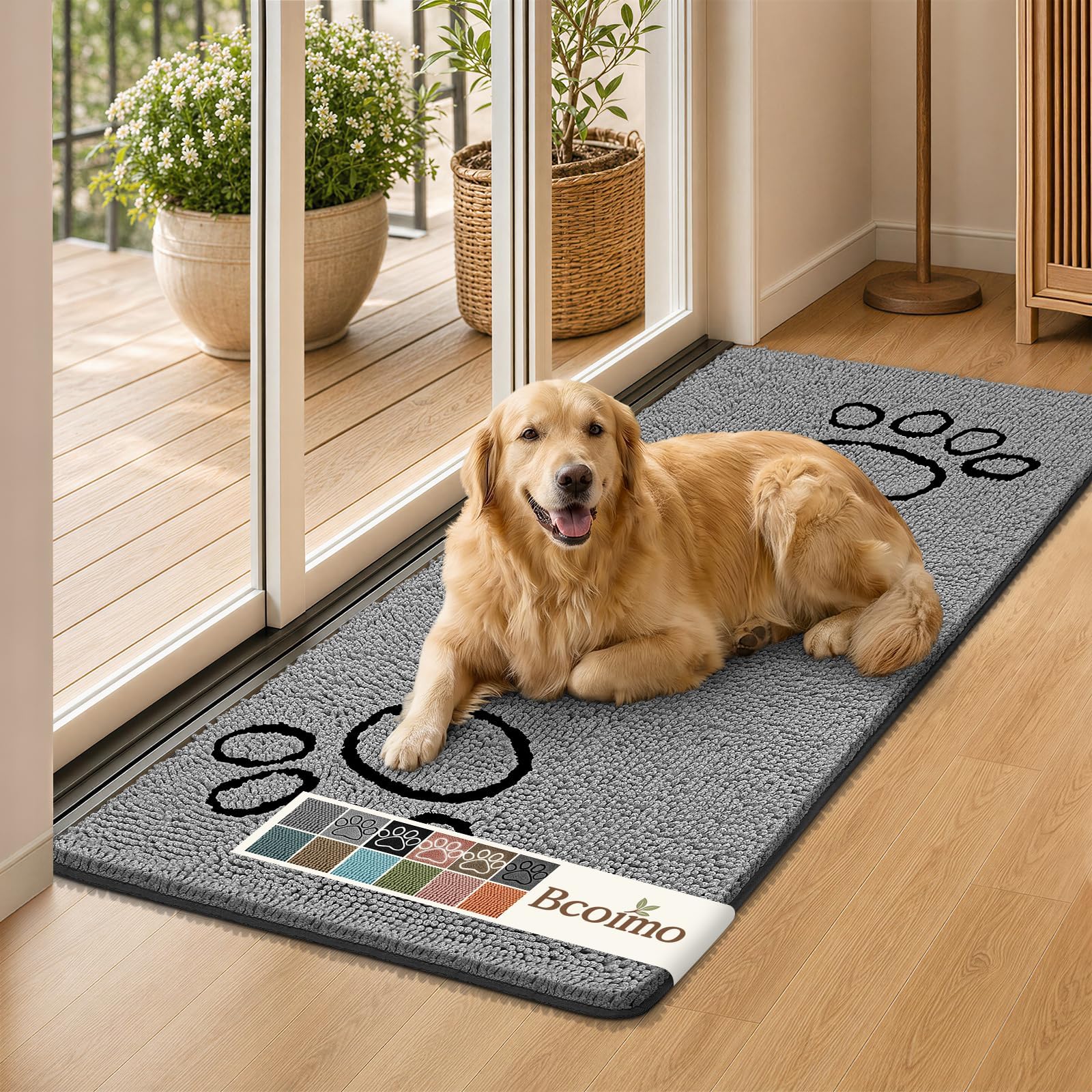 Bcoimo Super Absorbent Dog Door Mat