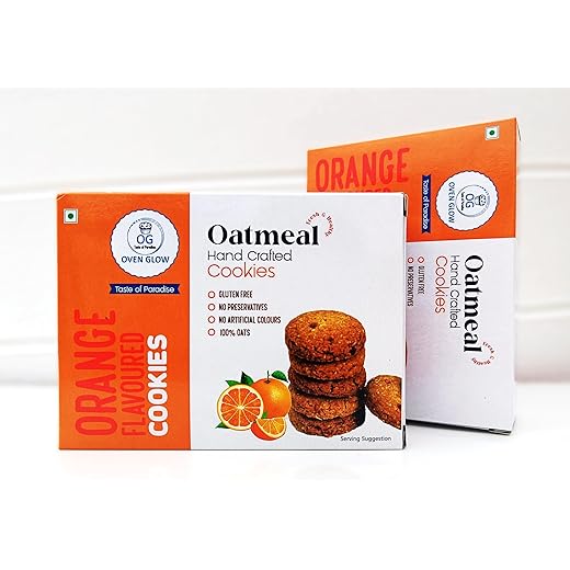 Oven Glow Orange Oatmeal Cookies 100g Pack of 2