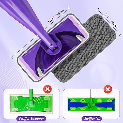 Miniatura 3 de Almohadillas reutilizables para trapeador Swiffer Wet Jet Mop  Recambios de almohadillas húmedas, paños de microfibra para trapeadores húmedos y