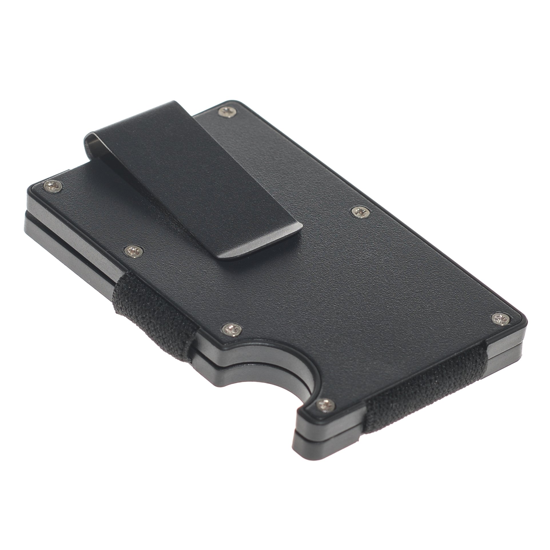 Metal RFID Blocking Credit Card Holder Slim Money Clip Aluminum Wallet Black