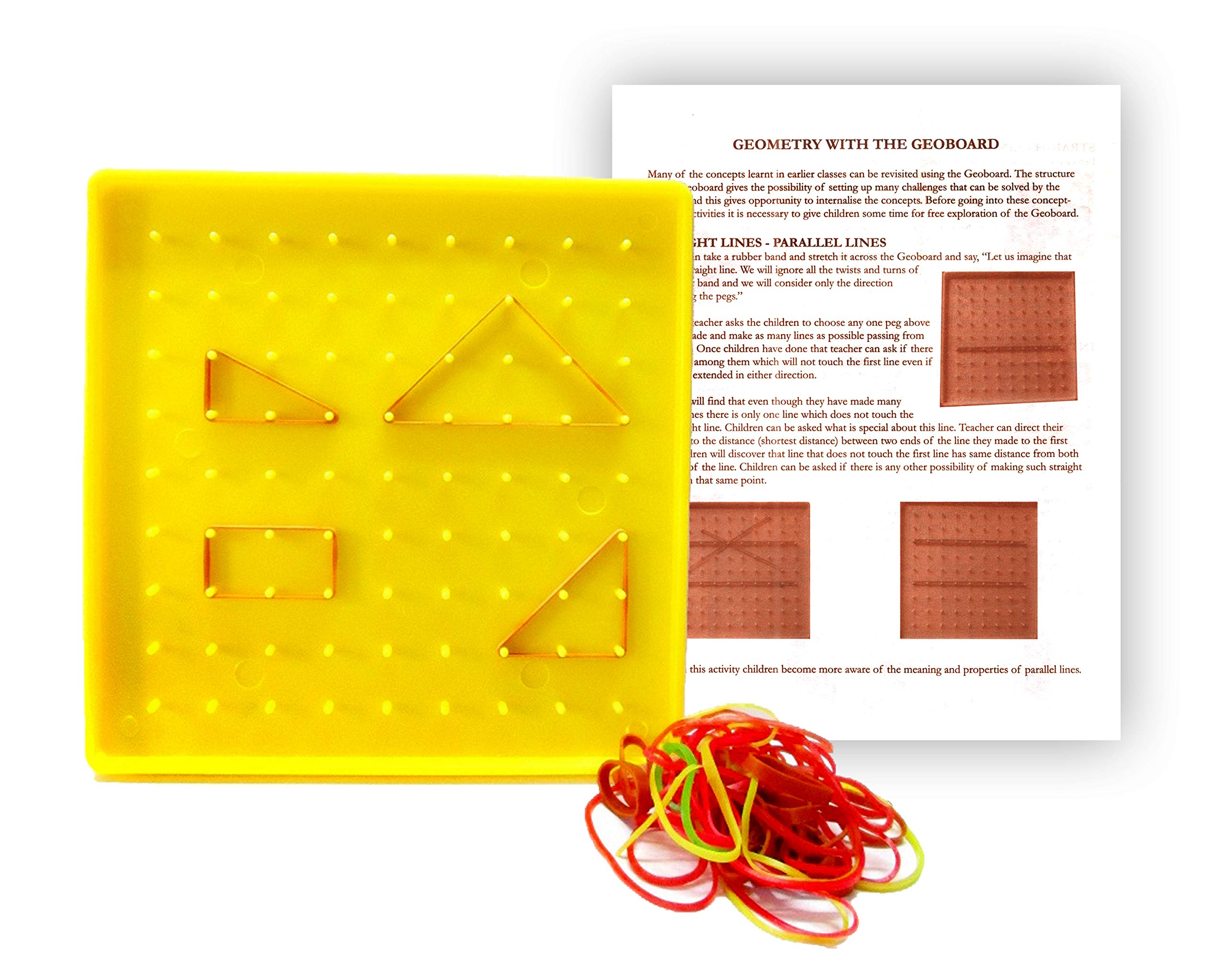 Jodo Gyan Shiksha Geoboard- A Geometry Kit For Children To Explore 2-D Shapes, Polygons & Circles, With Supporting Worksheets & A Manual, Yellow (B089388M5G) Amazon Price History, Amazon Price Tracker