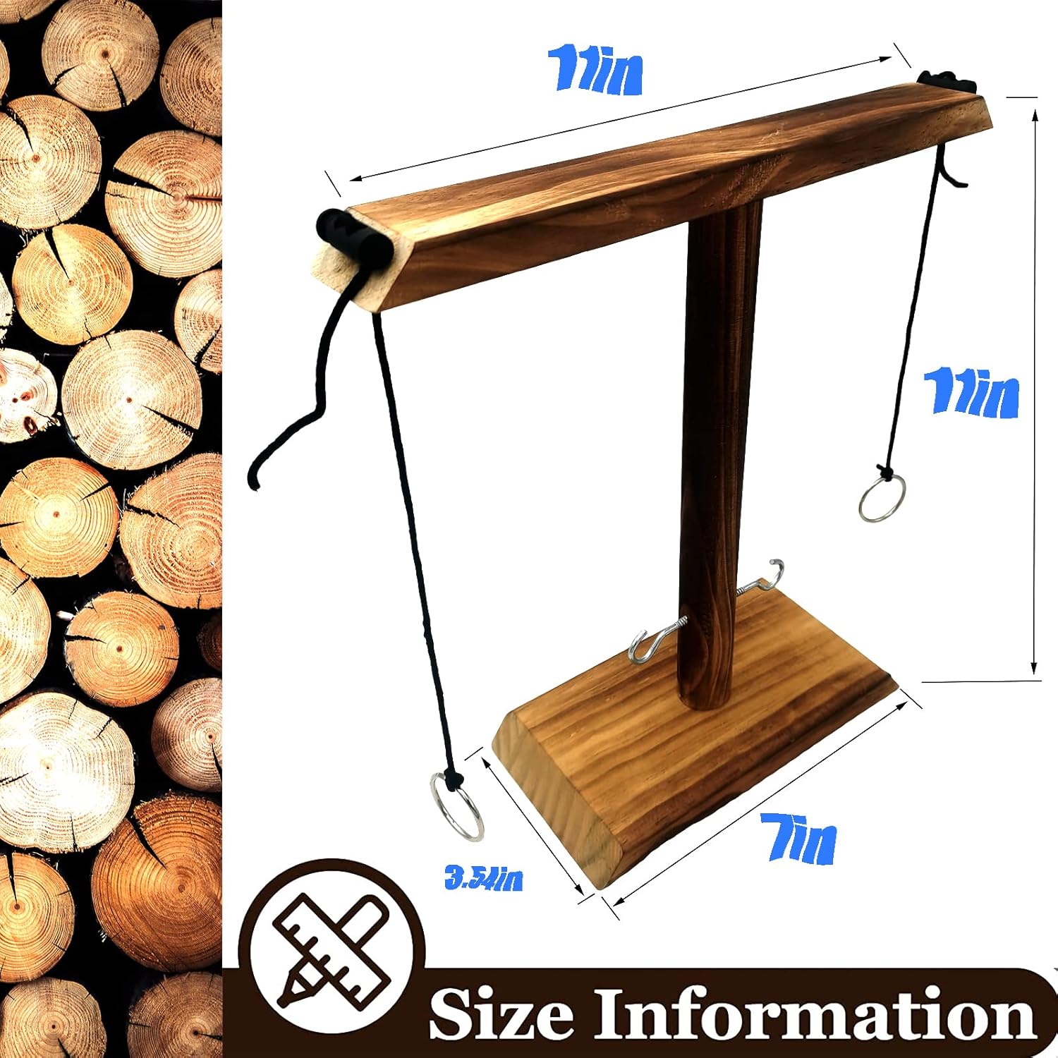Board Games for Indoor/Outdoor Family & Party Fun - Ring Toss Game Set with Easy Assembly, Perfect for Halloween Games, Thanksgiving, Christmas Parties & White Elephant Exchanges - Portable Design