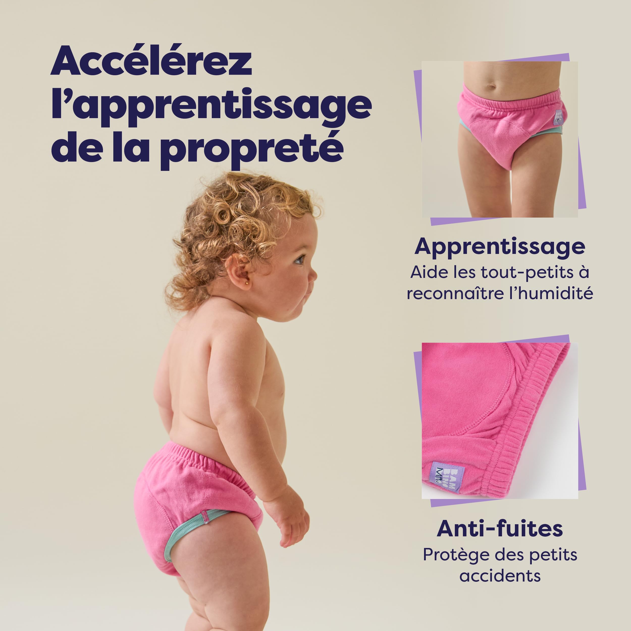 Bambino Mio MEILLEURES Lot de 5, Culotte Apprentissage propreté (FÊTE AU JARDIN / 2 à 3 ans) Fille Garcon, Coton rembourrées pour bébé Propreté Enfant Doux Lavable