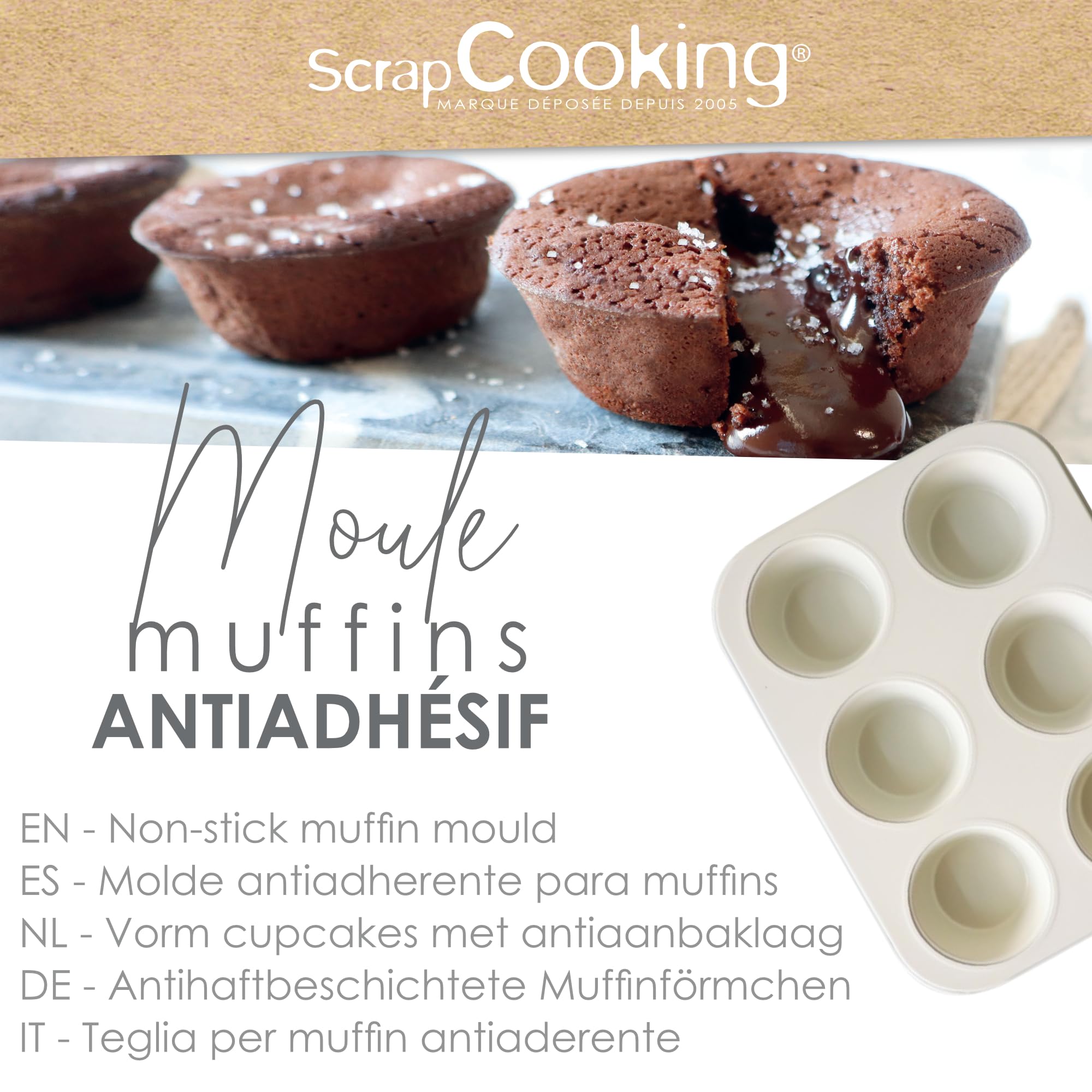 SCRAP COOKING Non Stick Muffin Pan