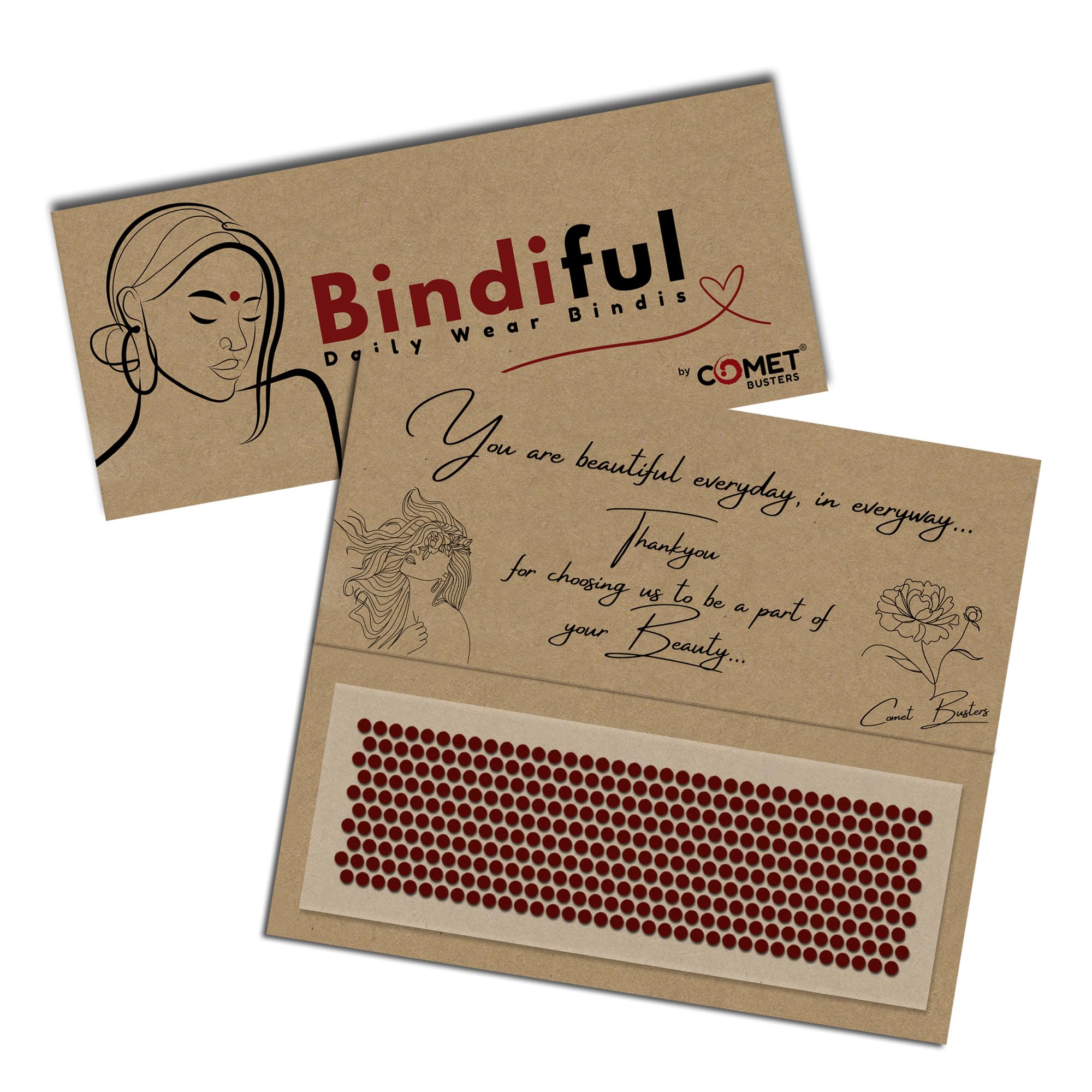 Bindiful Dailywear Maroon Velvet Round Bindis for Women (3mm) (bf212) (Pack of 1)-image-2