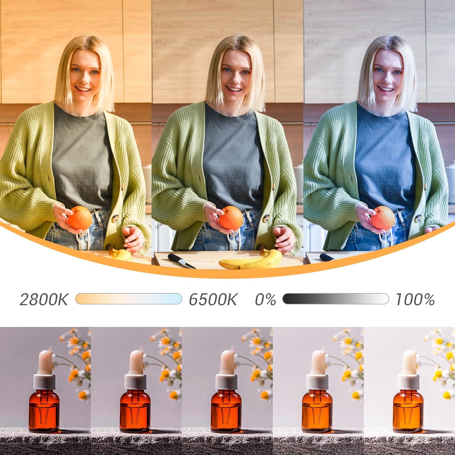 Godox LA300Bi Bi-Color LED Video Light,330W Continuous Lighting 2800-6500K 11 FX Effects, Support App Control, Bowens Mount Studio Video Light for Live Streaming, Protrait Photography