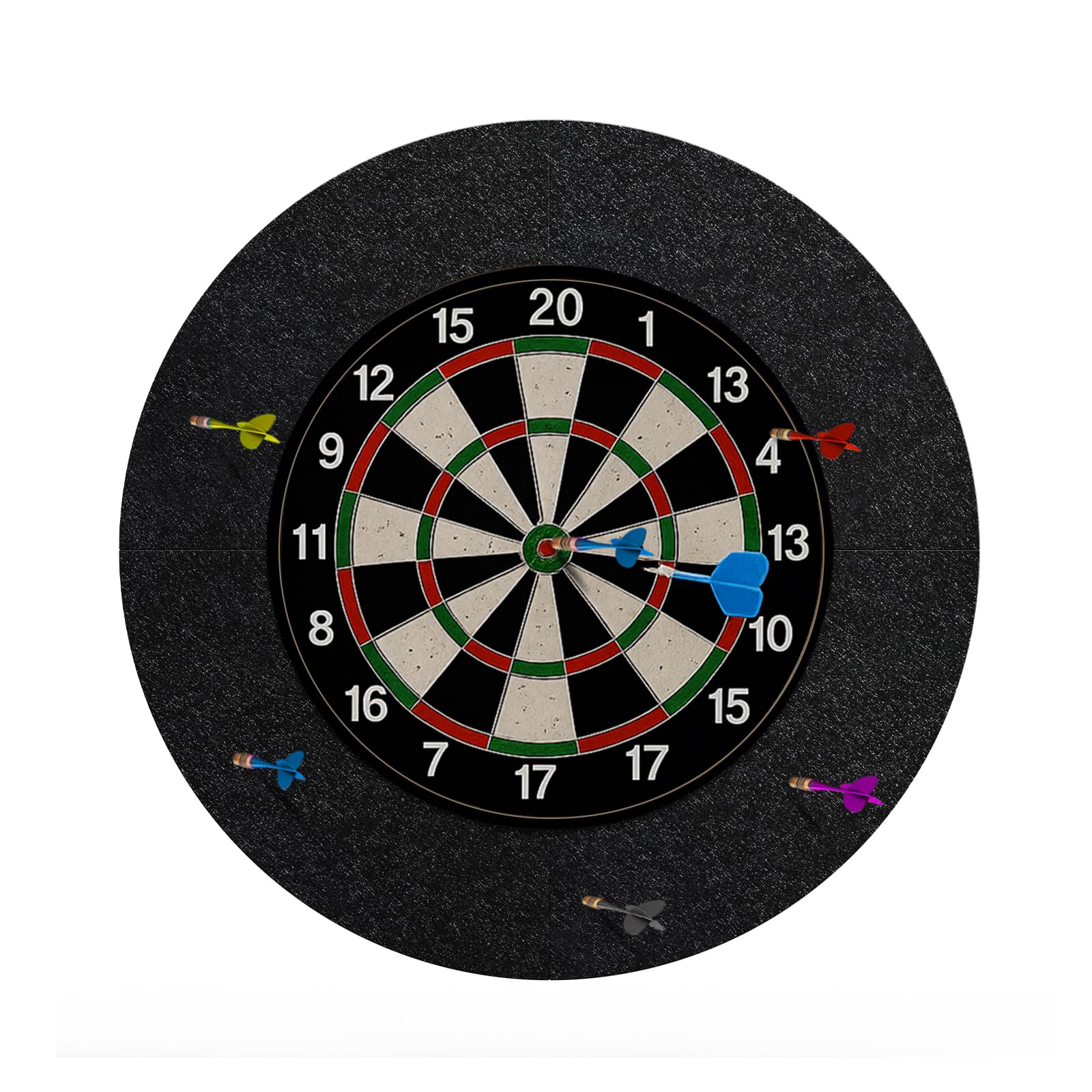 Rdutuok Dart Board Wall Protectors 0.5" Thick Self-Adhesive Dart Board Surround Backing Tiles Heavy Duty Backboards Felt Wall Protection for Man Cave, Party & Game Room