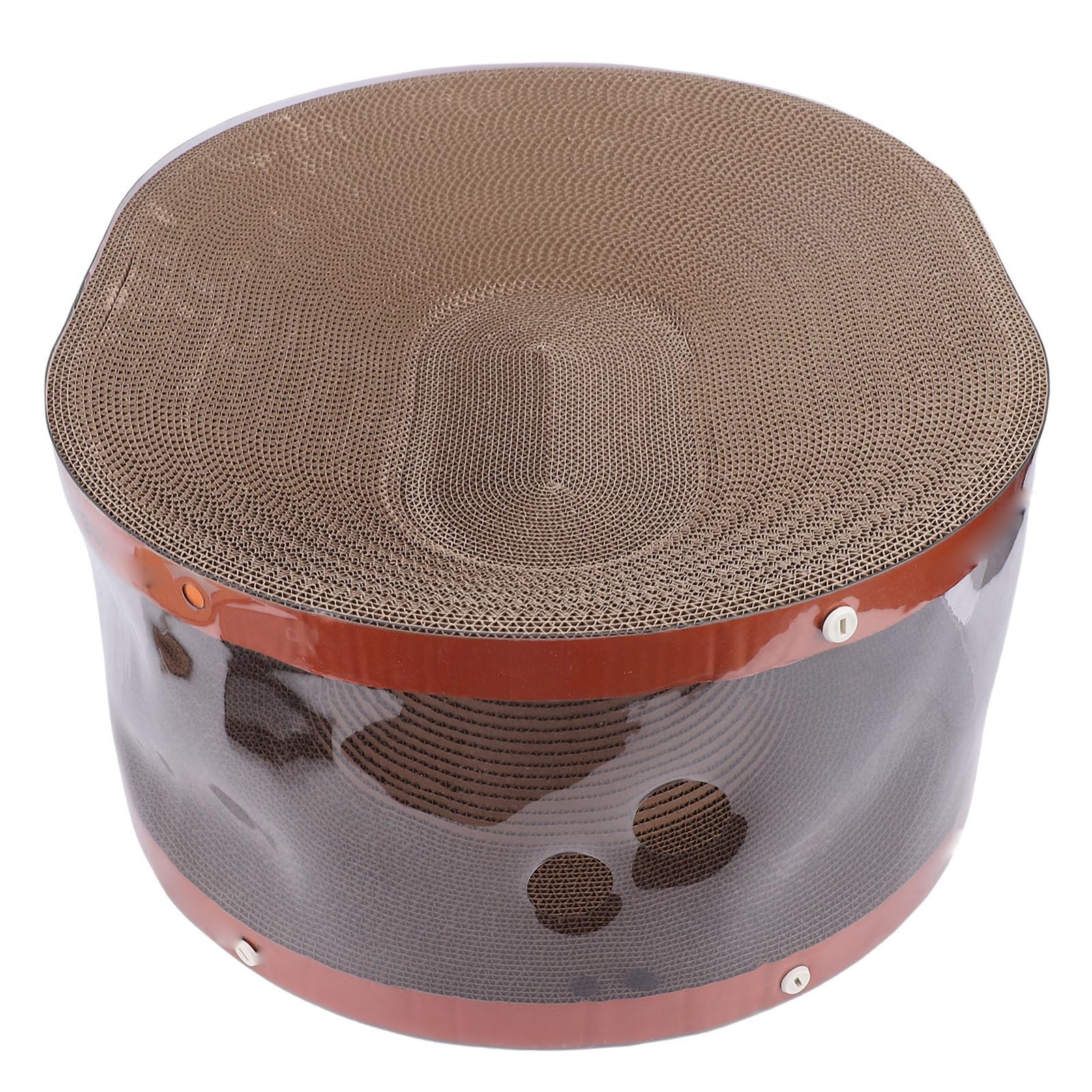 Juguete Rascador Curvo para Gatos con Túnel de Juego y Cama Corrugada para Escalar, Rascar y Jugar, Seguro para Uso Doméstico