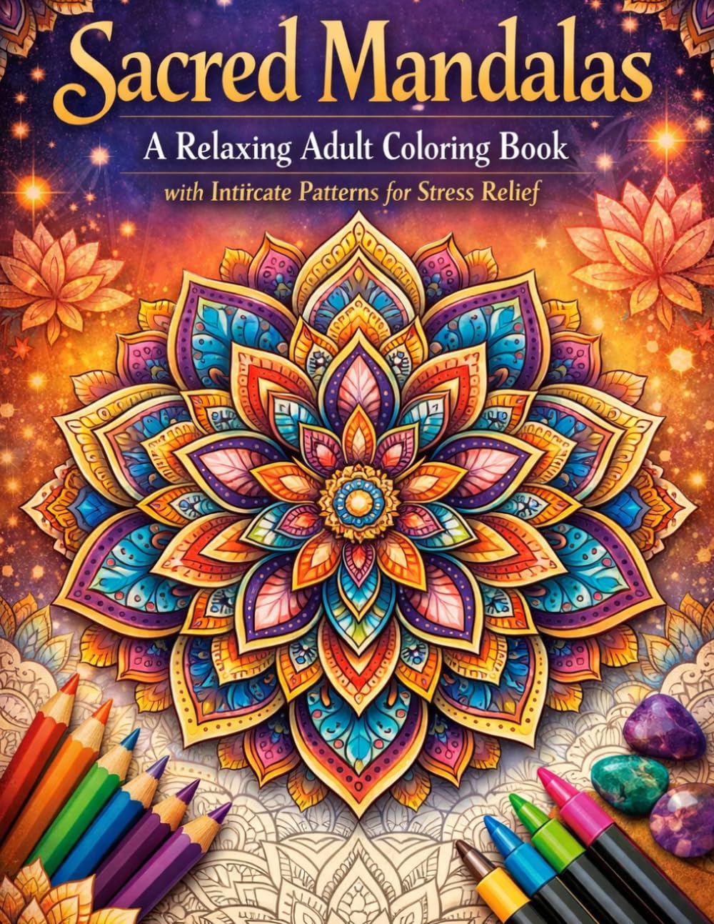 Sacred Mandalas: A Relaxing Adult Colouring Book for Stress Relief