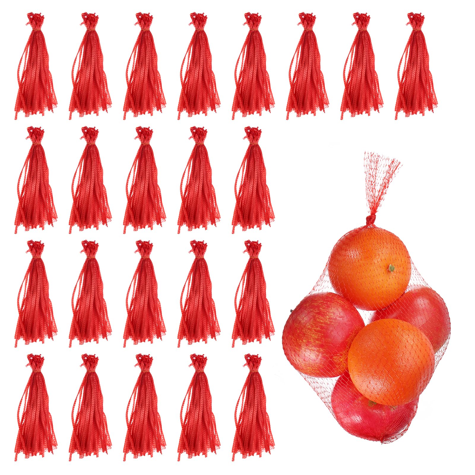 uxcell 150pcs Egg Hatching Bags, 12 Inch Mesh Nylon Netting Reusable Produce Mesh Bags Strong Stretchable Plastic Seafood Boil Bags for Fruits