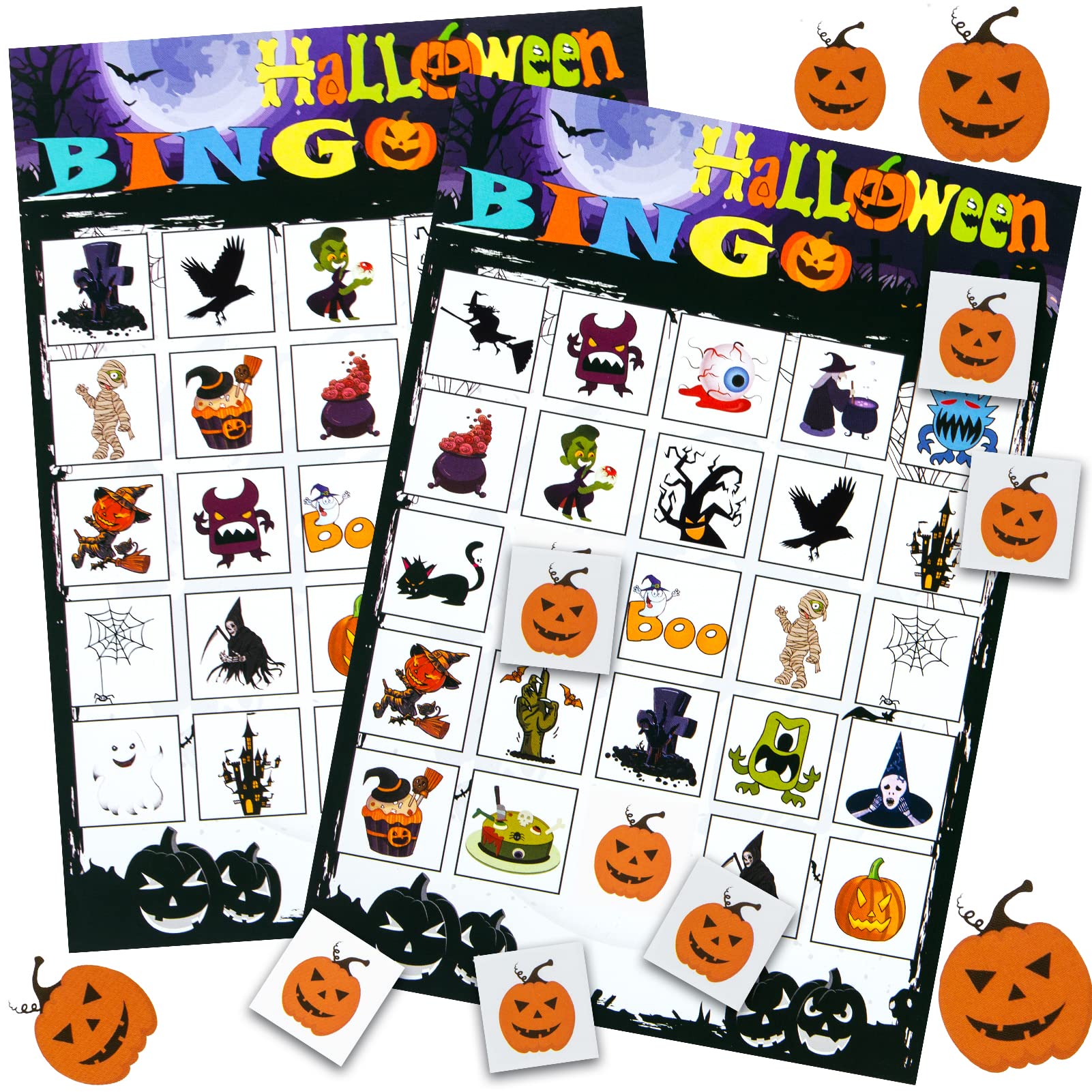 Amazon.com: Unves Halloween Bingo Game Halloween Party Games-24 Players Halloween  Bingo Game Cards for Kids, Halloween Crafts for School Classroom Family  Activities, Halloween Party Favors Supplies : Toys & Games
