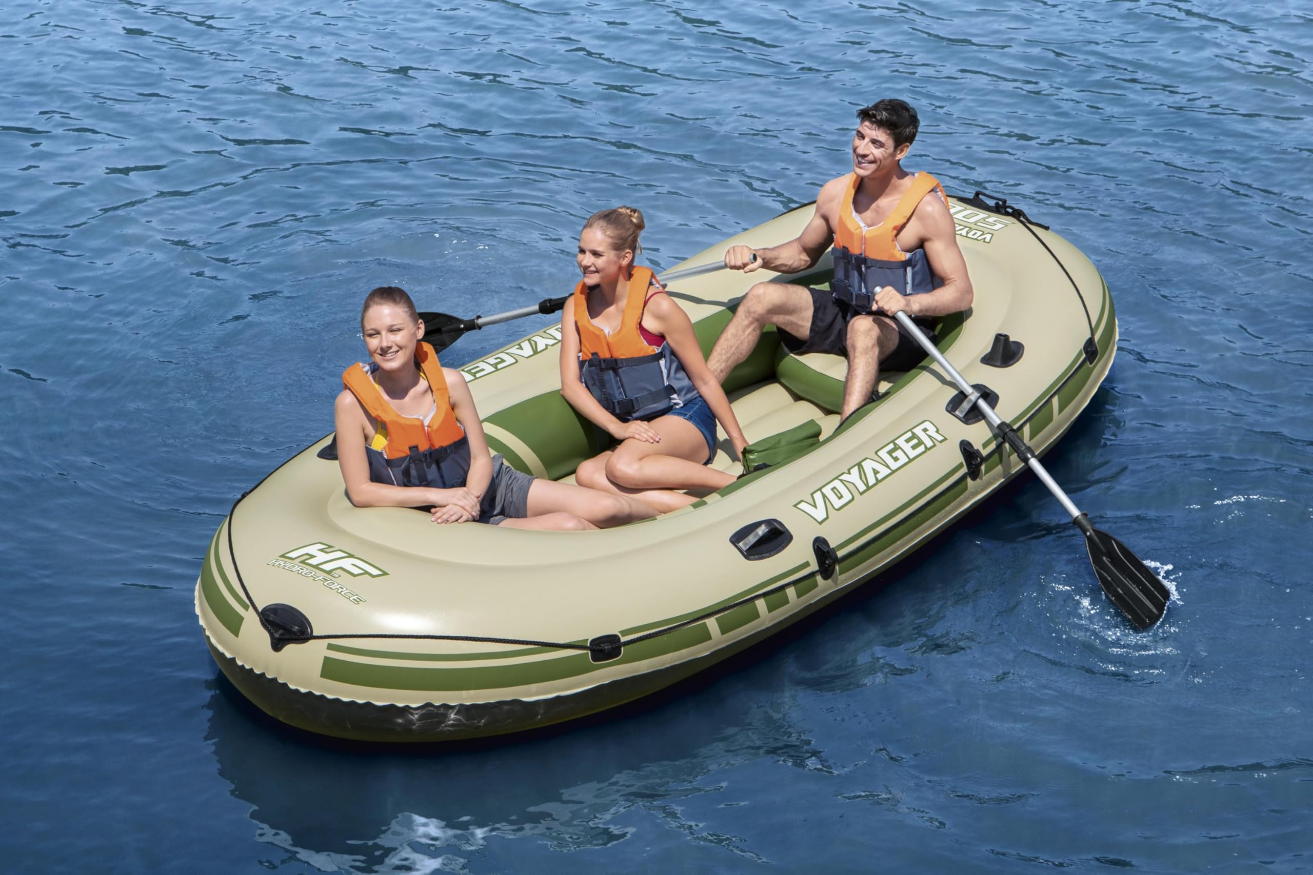 Bestway Hydro-Force™ Schlauchboot-Set, Voyager 500, 348 x 141 x 48 cm, für 3 Personen