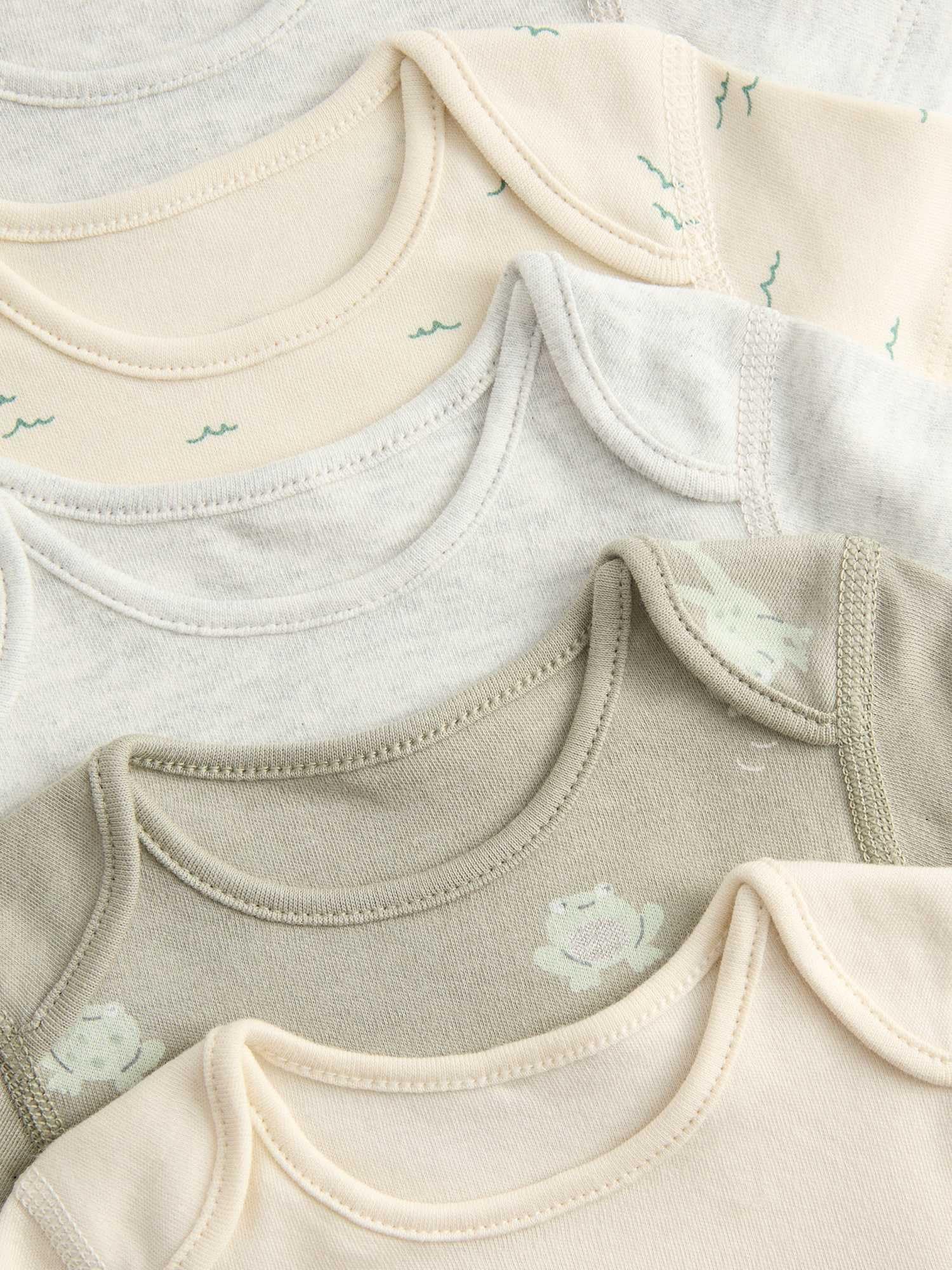 Marks & Spencer Bodies Bébé Lot de 7 à Motifs Imprimé Grenouille, Mixte Garçon et Fille, 100% Pur Coton
