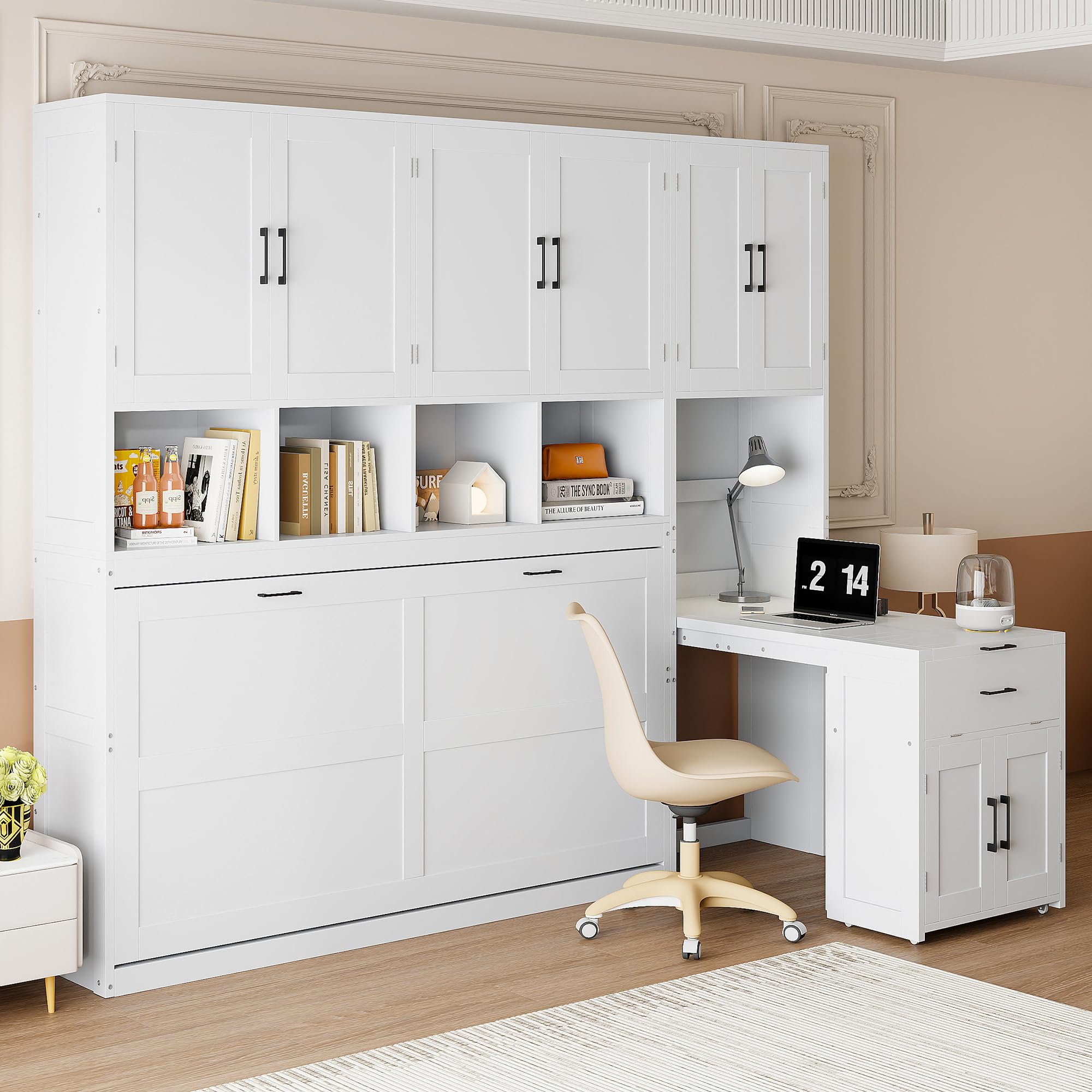 Amazon.com: Harper & Bright Designs Twin Size Murphy Bed, Wooden