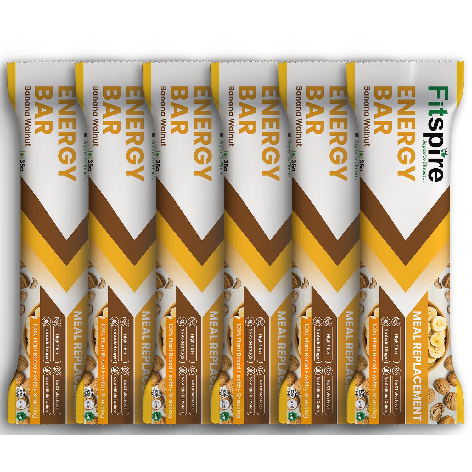 Fitspire Chocolate Banana Walnut - Energy Bar | 100% Vegan | Gluten Free | Sugar Free | No Artificial Sweetener | No Preservatives | Packed with Walnuts & Sunflower Seeds | Pack of 6 x 35g (B0BCZ8S1L2) Amazon Price History, Amazon Price Tracker