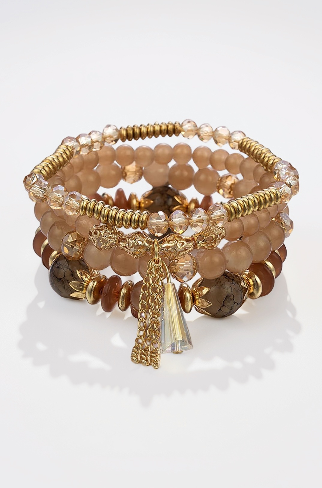 Bohemian Stackable Multilayer Hamsa Hand Evil Eye Lucky Protection Bracelets Multicolor Crystal Charm Beaded Bracelet for Women Girls