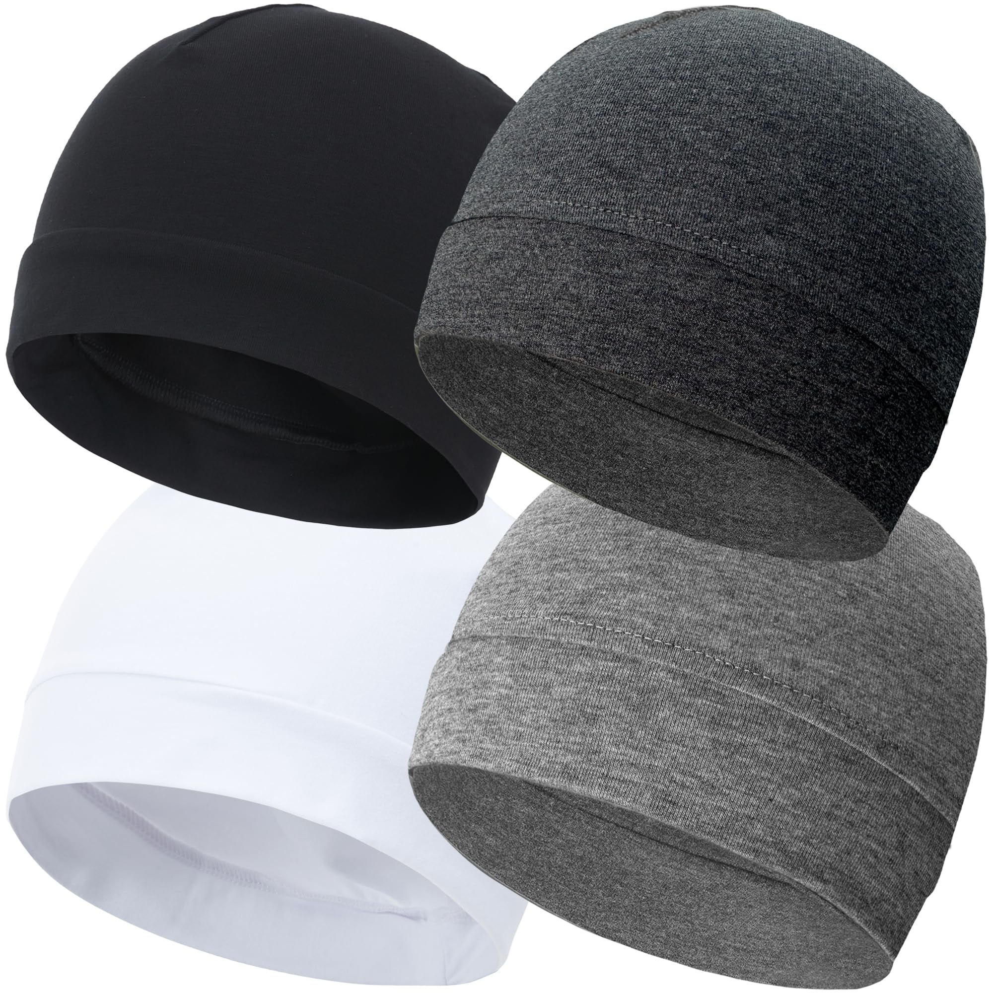 vidsel 100% Cotton Skull Caps Beanie Night Cap Sleep Hats for Men Women