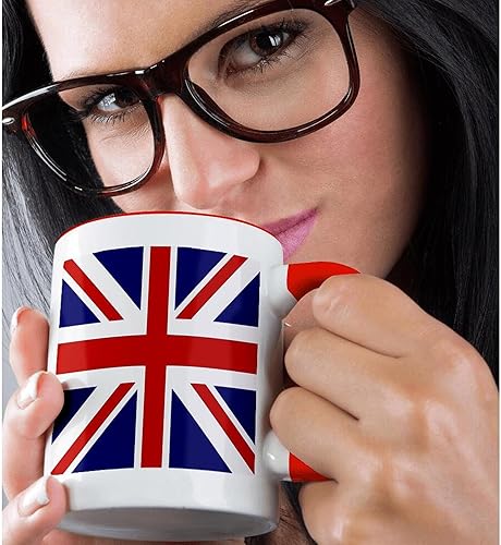 Miniatura 2 de 3dRose Taza, 15 onzas, rojoblanco