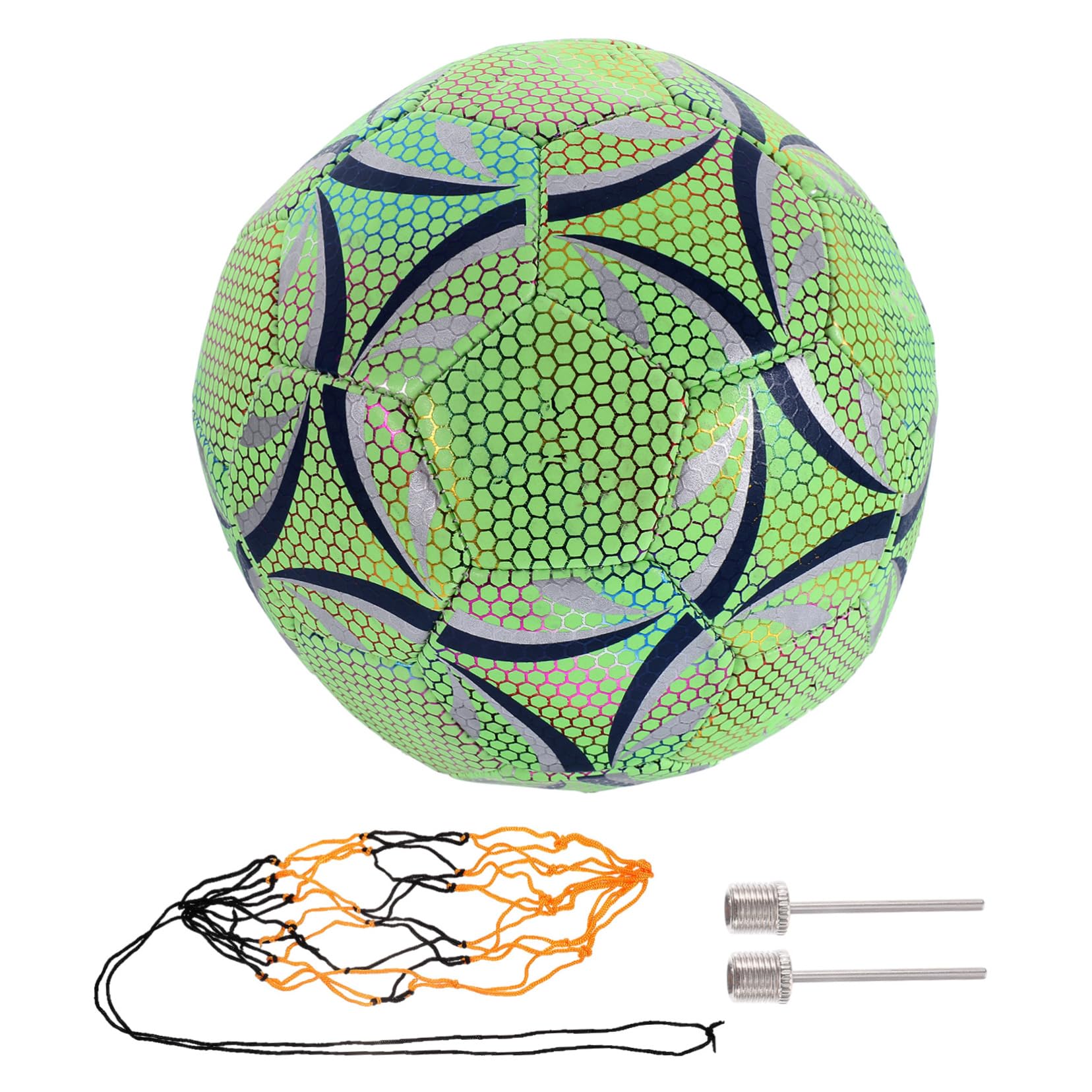 ERINGOGO 1pezzi Pallone da Calcio Luminoso e Riflettente in Materiale Pu Resistente per Allenamento Indoor e Partite Sportive Notturne