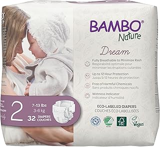 Bambo Nature Hypoallergenic Baby Diapers, Eco-Labelled Sustainable Diape...