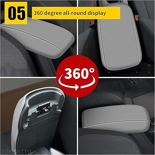 Miniatura 6 de AOMSAZTO Fundas de reposabrazos grises para Toyota Corolla 2014-2019