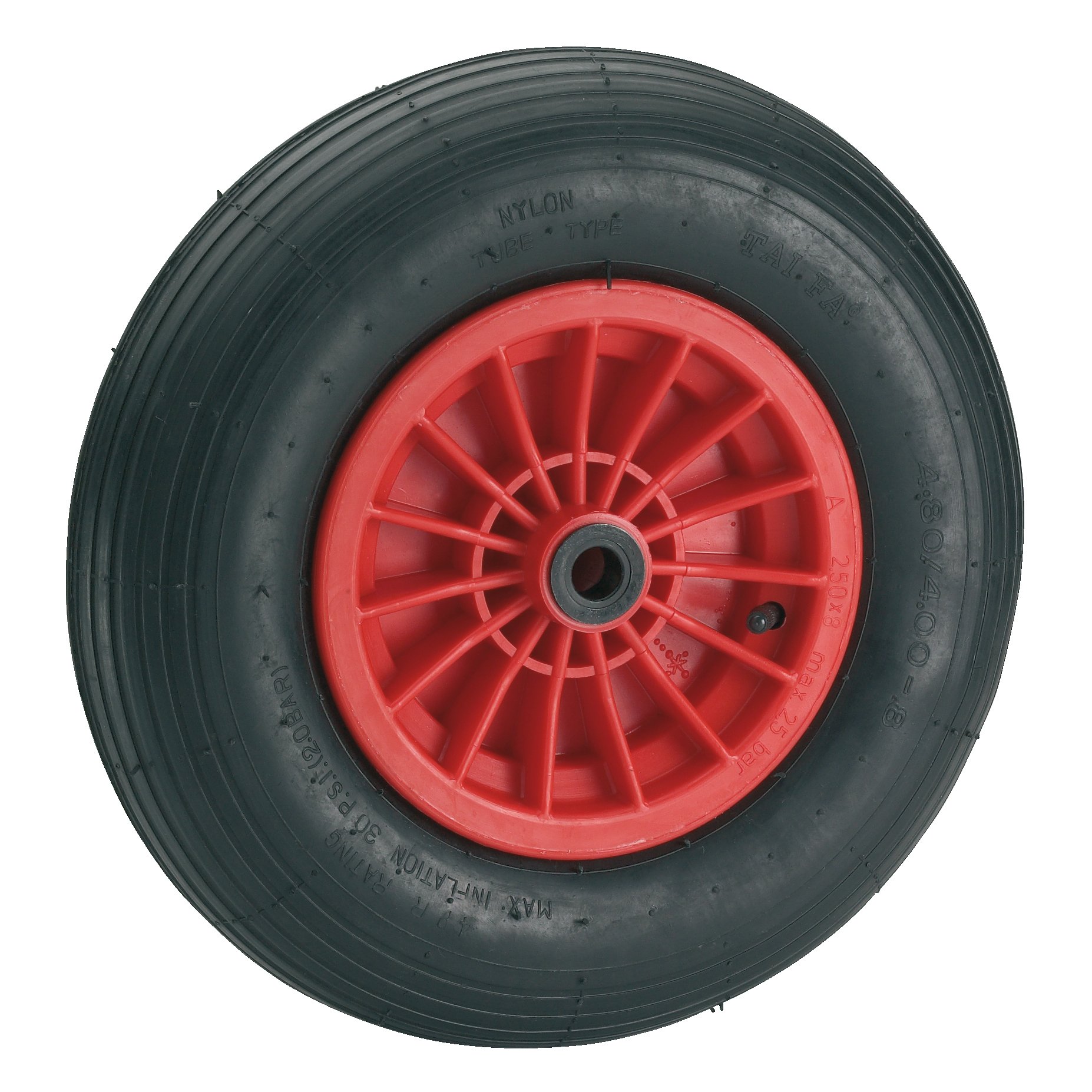 Dörner + Helmer Luftrad 400 mm x 100 mm x 20 mm, Nabe 88 mm – Tragkraft bis 200 kg, Kunststofffelge