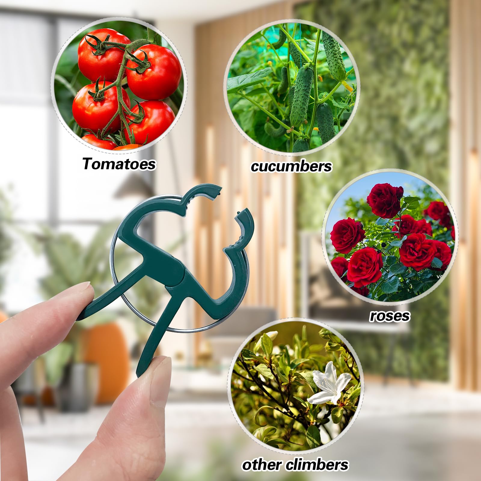 50/100/150 stuks plantenclips, plantenklemmen voor tomaten, plantenbeveiliging, ondersteunt stabiele klemmen voor klimplanten bevestiging