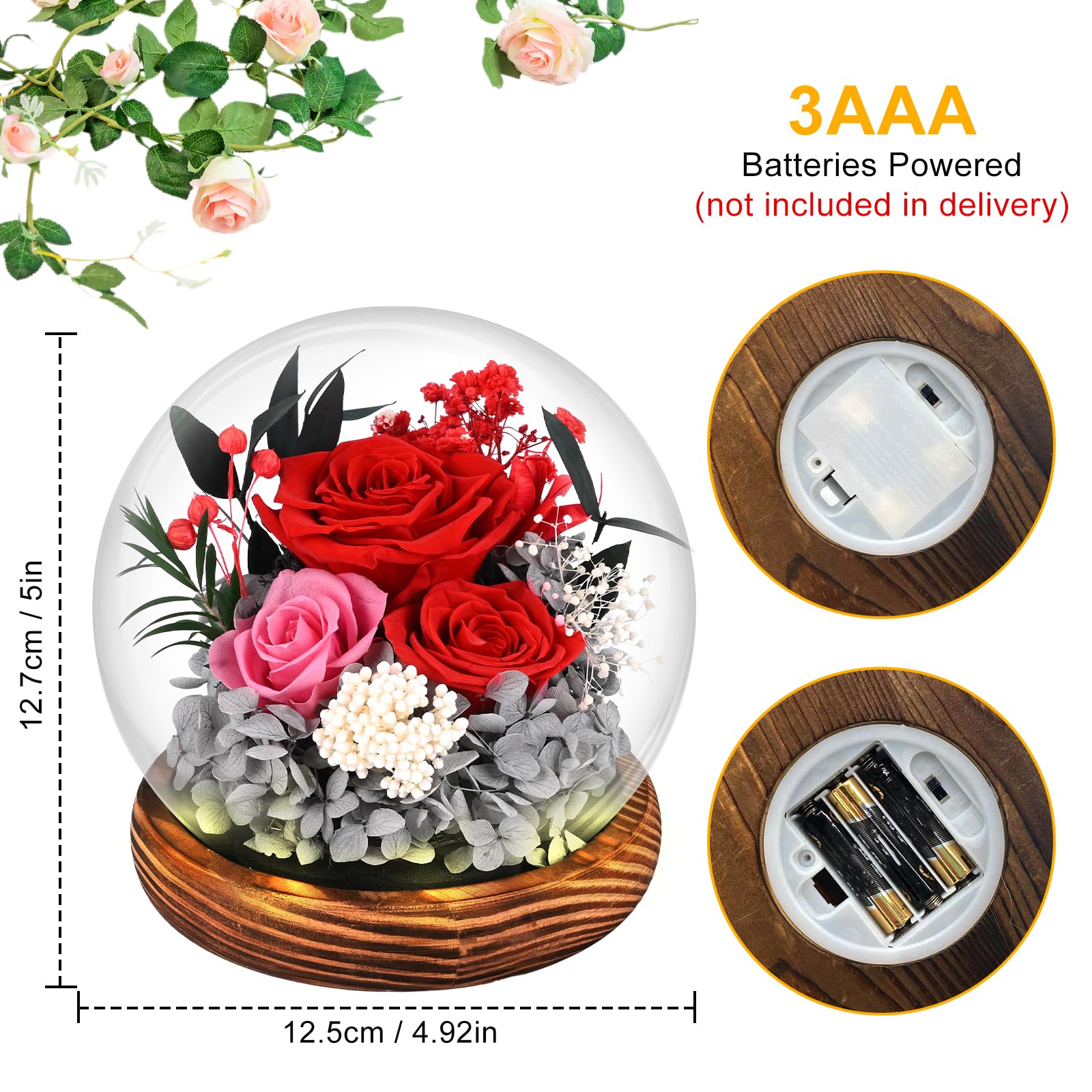 Rose Conservate In Vaso Congelate Dentro I Colori Della Struttura Della