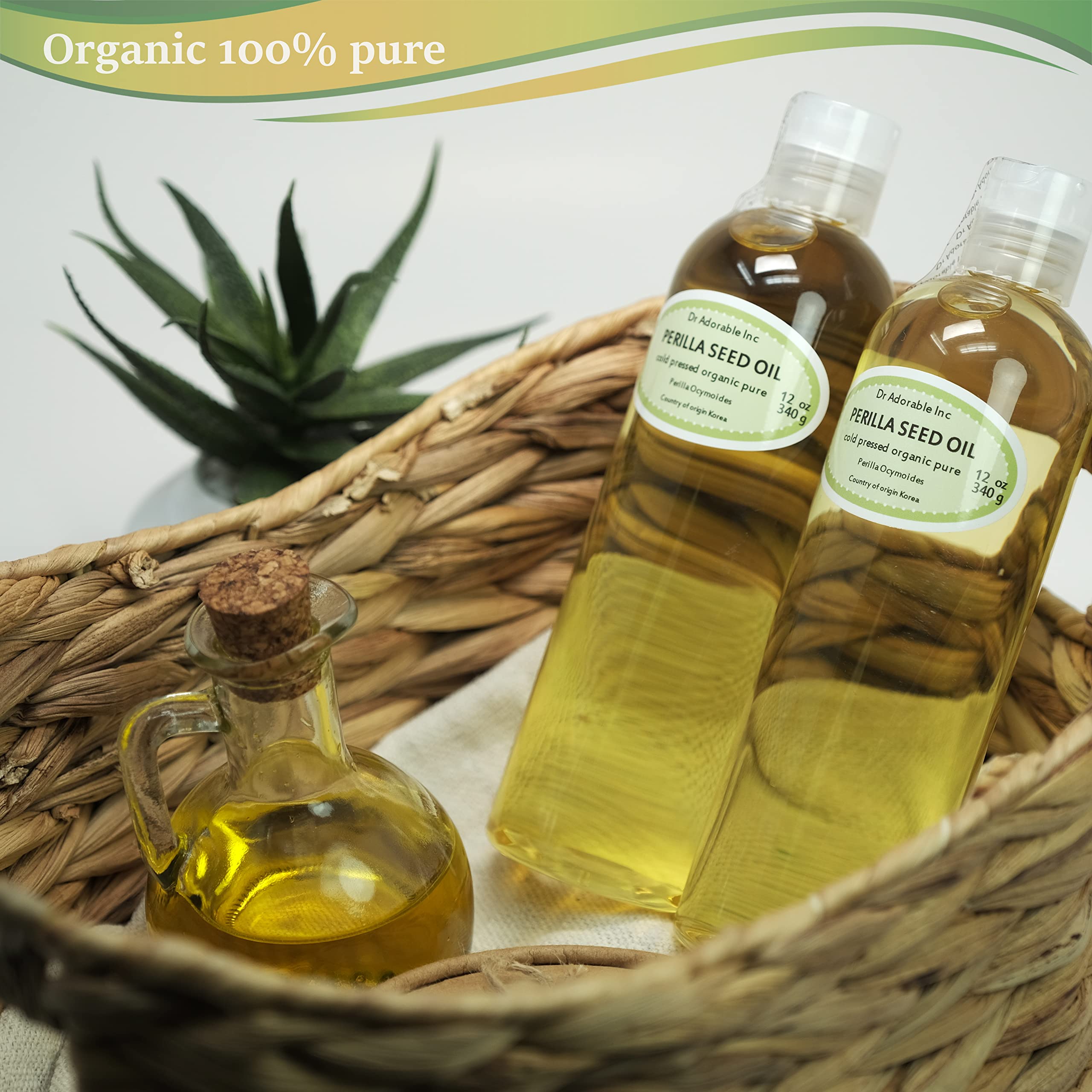 Dr Adorable Huile de graines de perilla 100 % pure, naturelle, biologique, pressée à froid (2 de 12 oz)