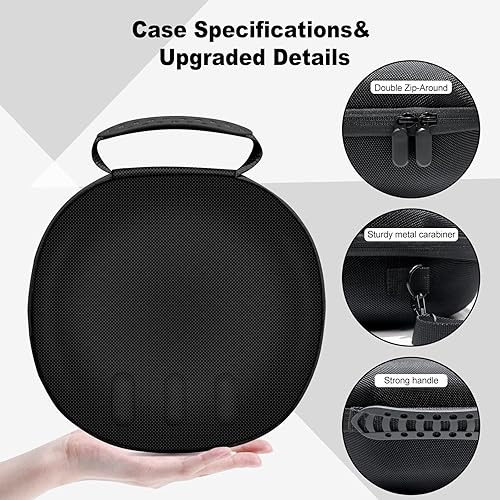 Miniatura 3 de JDDWIN Hard Case Compatible with Meta Oculus Quest 3 VR Gaming Headset&Touch Controllers,Waterproof Shockproof Carrying Bag with Mesh Pocket for