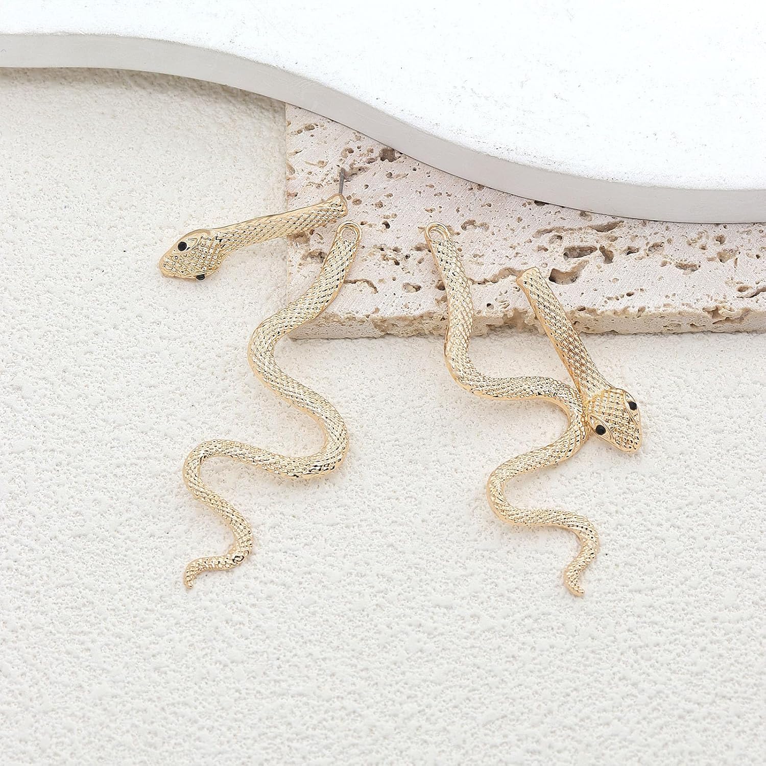 Vintage Snake Earrings for Women Gothic Snake Drop Earrings Lightweight Punk Animal Serpent Statement Earrings Trendy Bar Party Jewelry Accessories - Image 4
