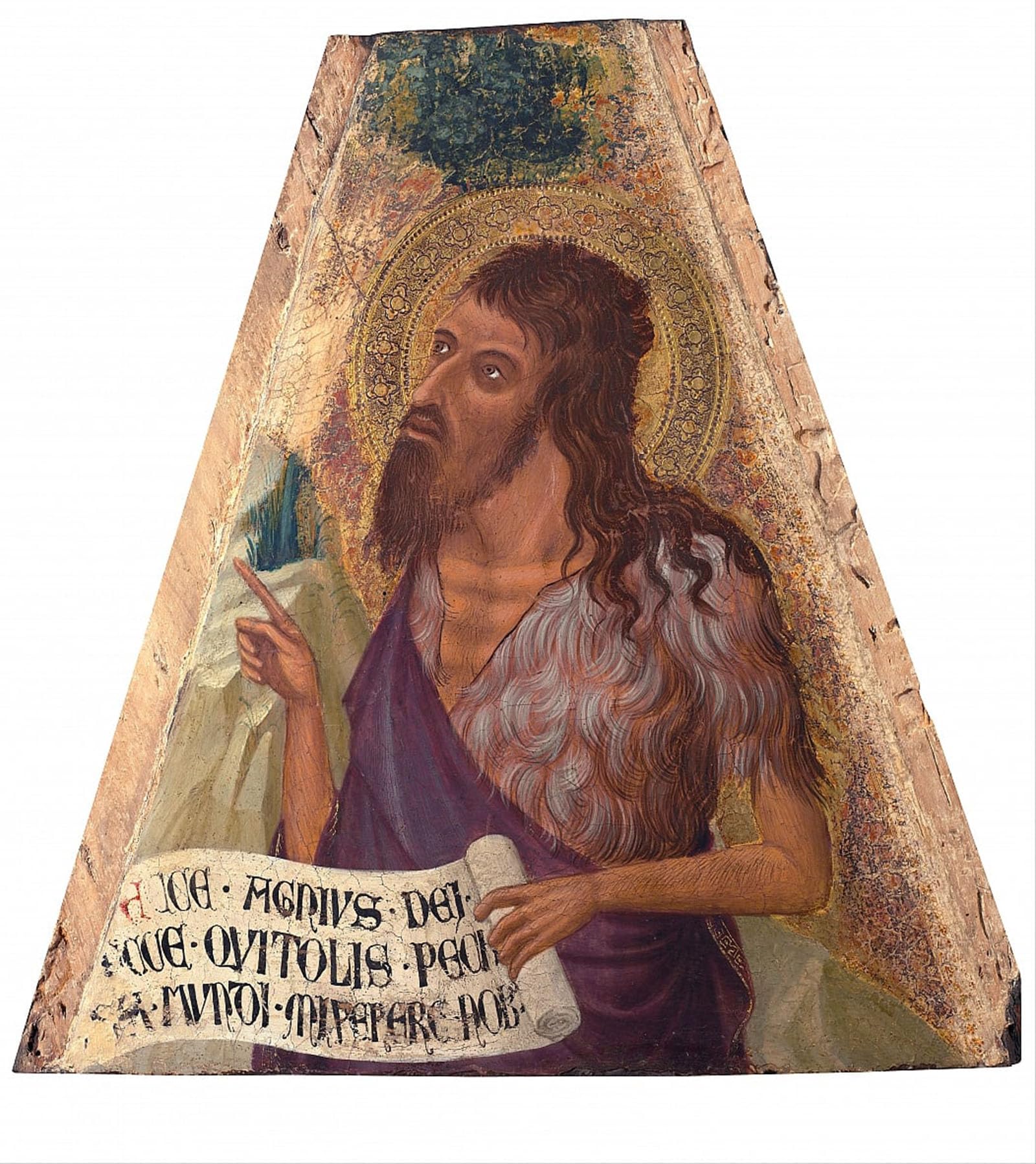 ARTXLXXBN Famous Prints Artwork Pictures Poster Painting Art St the Baptist by Ambrogio Lorenzetti Artwork Landscape Pictures for Home Decor 60x90cm