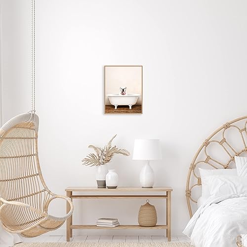 Miniatura 4 de Póster artístico de bulldog inglés para baño, divertido y lindo y único, para bañera, perro, cachorro, individual (11 x 14 pulgadas), fotos sin