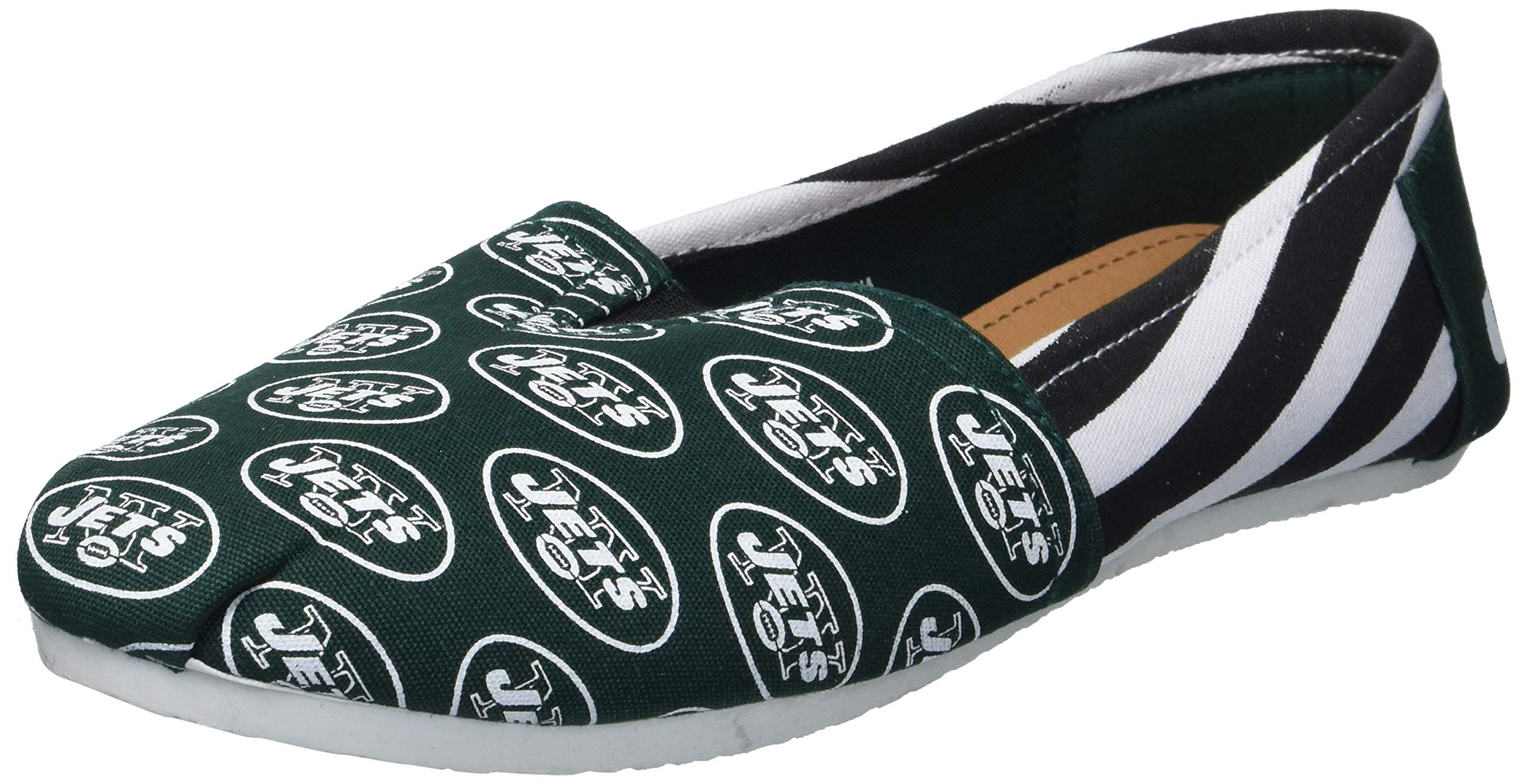 FOCO Women's NFL Team Logo Ladies Fashion Slip On Canvas Shoes