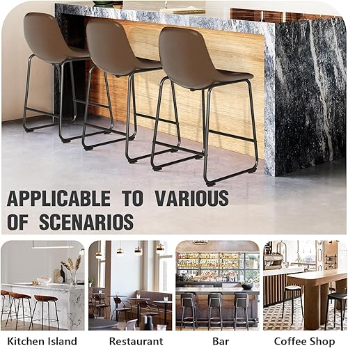 Miniatura 91 de TAVR Juego de 2 sillas de comedor, taburetes de altura de mostrador sin brazos con respaldo que soporta hasta 500 libras para el hogar, cocina,