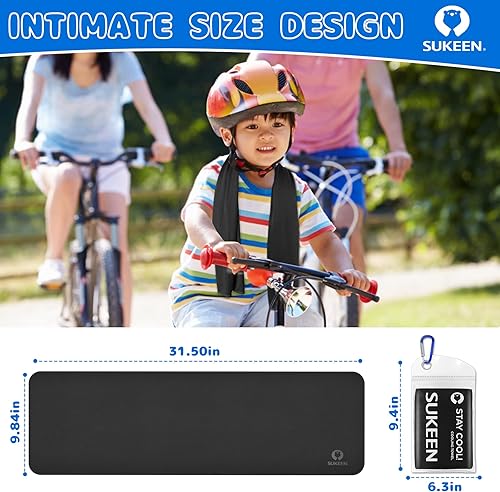 Miniatura 6 de Sukeen Mini toalla de refrigeración (31 x 9), toalla de enfriamiento para niños, toalla de hielo, toalla suave y transpirable, toalla de microfibra