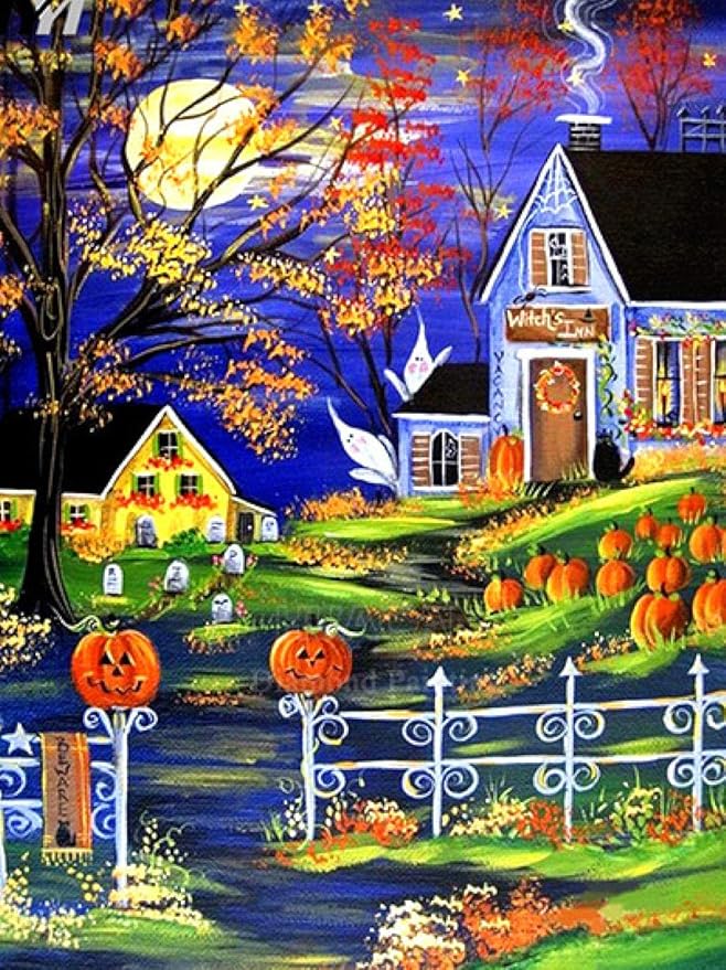 Paint By Numbers For Adults Halloween Pumpkin Diy Canvas Oil Painting