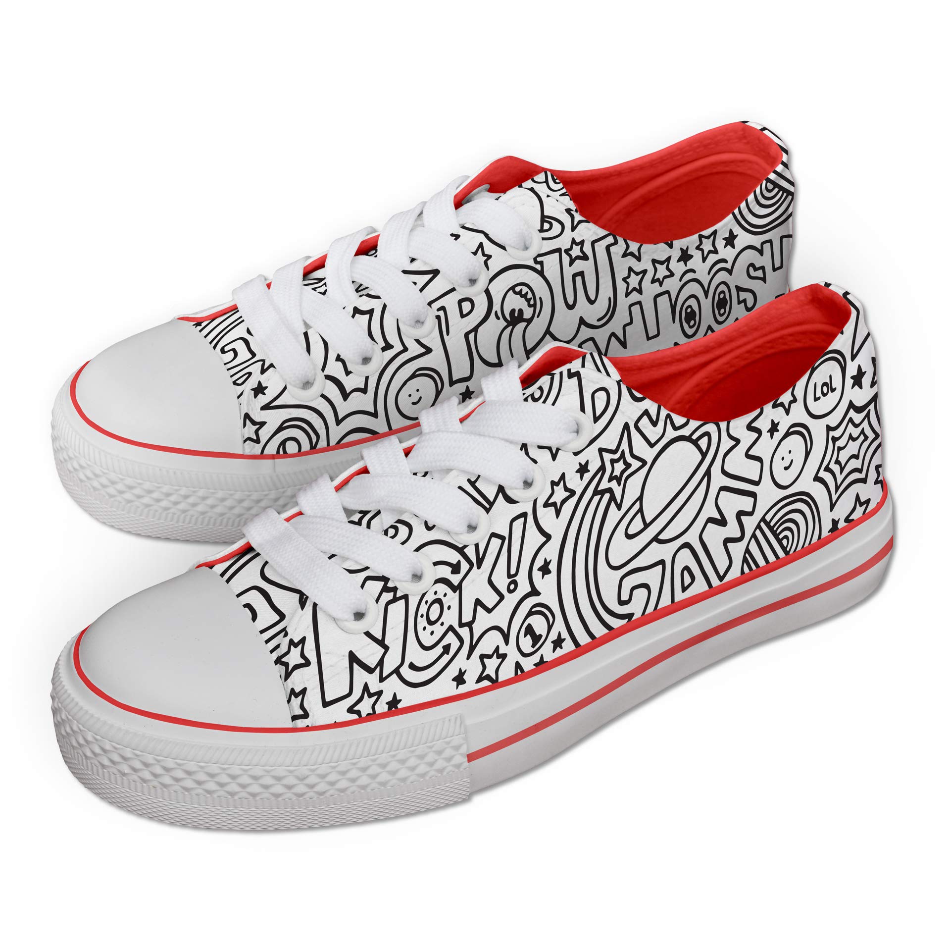 Chaussures colorées avec motif Comic Action style pop art - 7